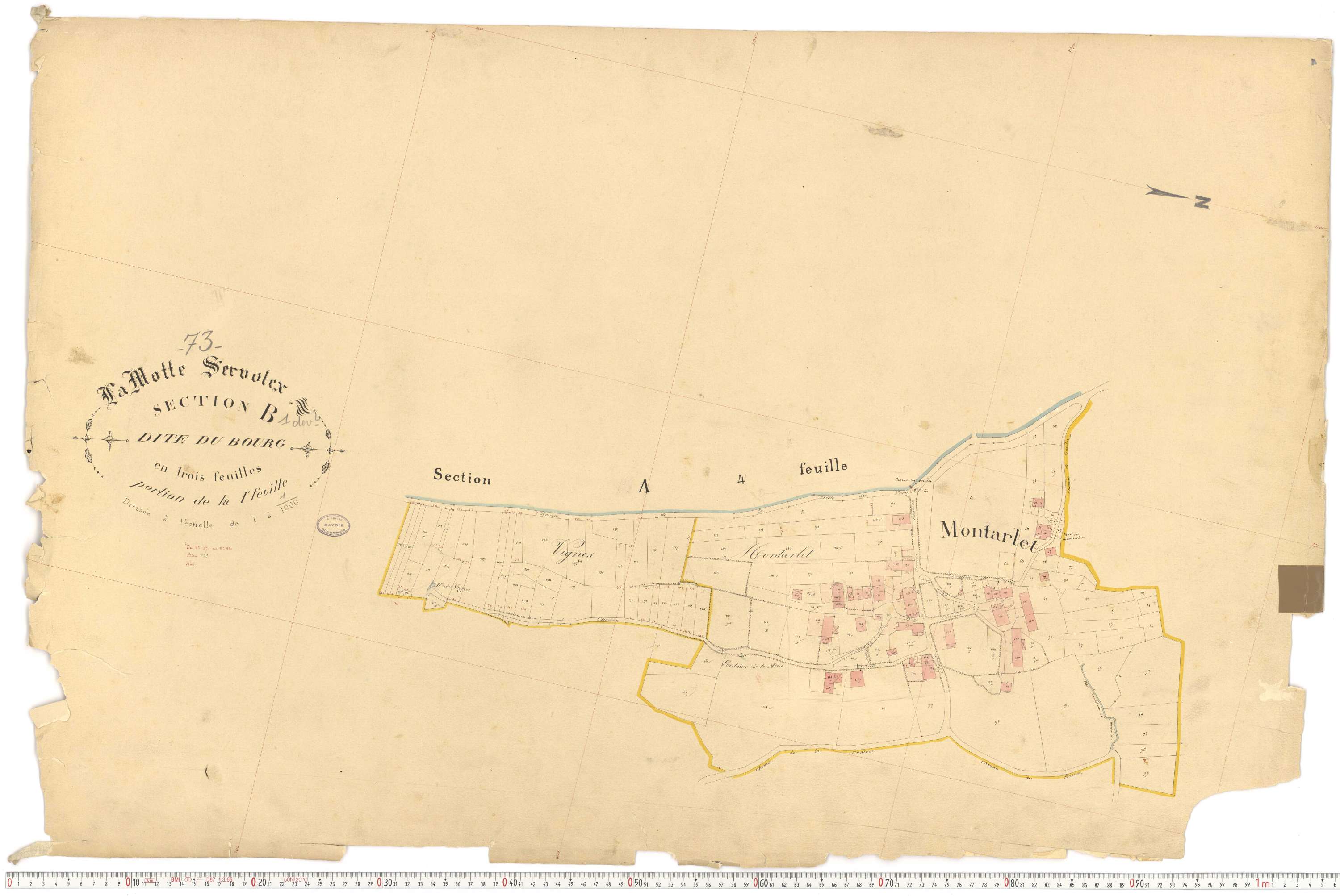 La Motte-Servolex - Cadastre français (1863).