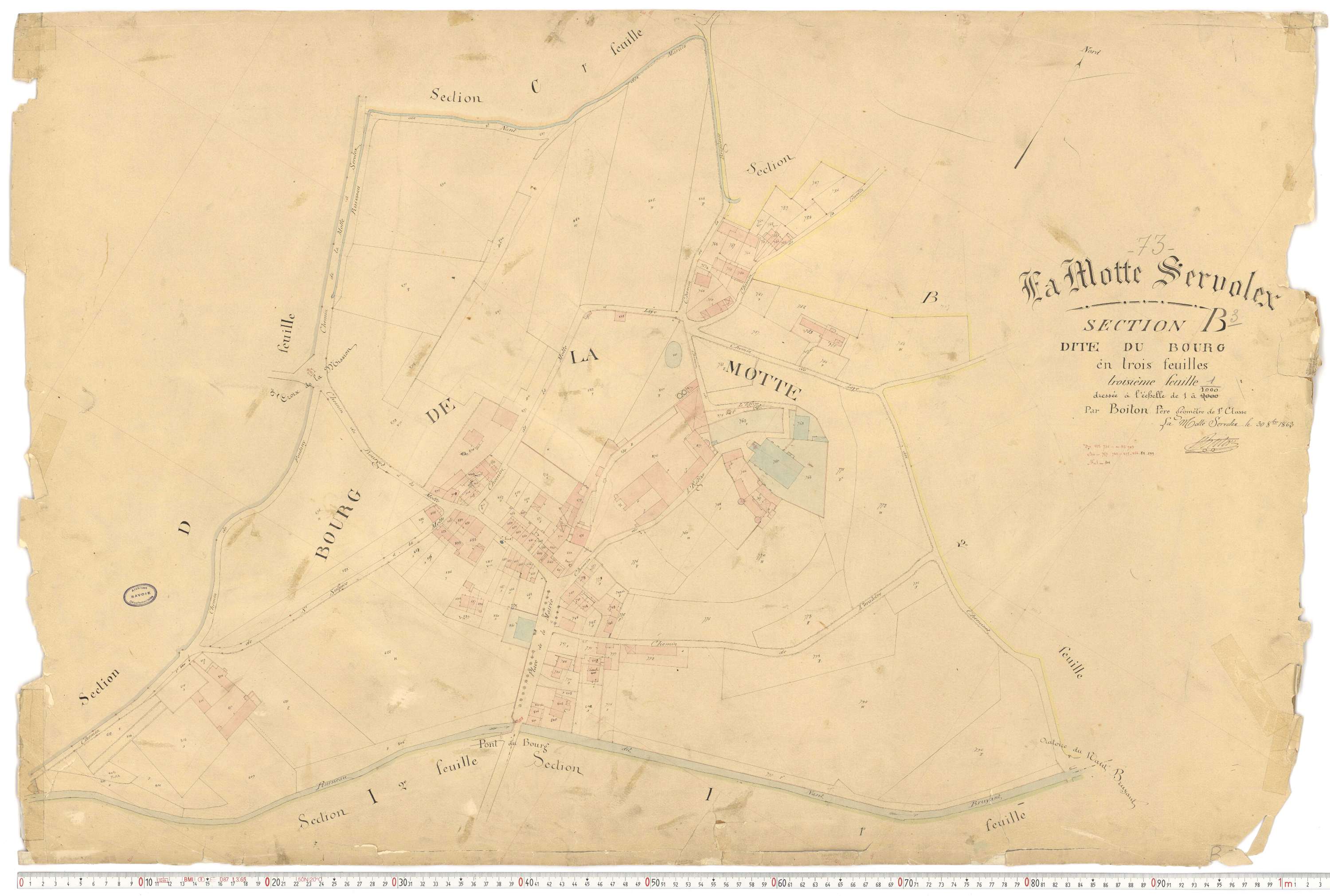 La Motte-Servolex - Cadastre français (1863).