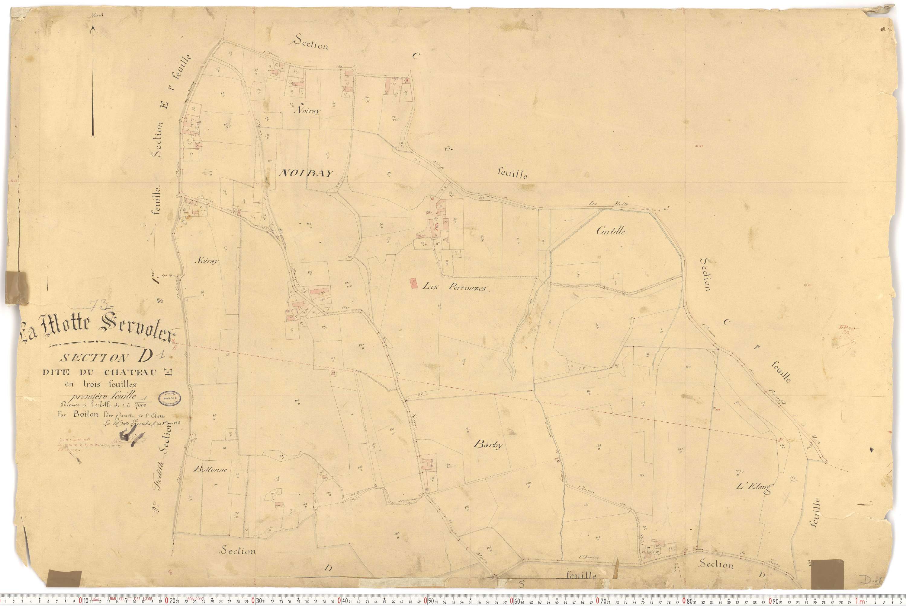 La Motte-Servolex - Cadastre français (1863).