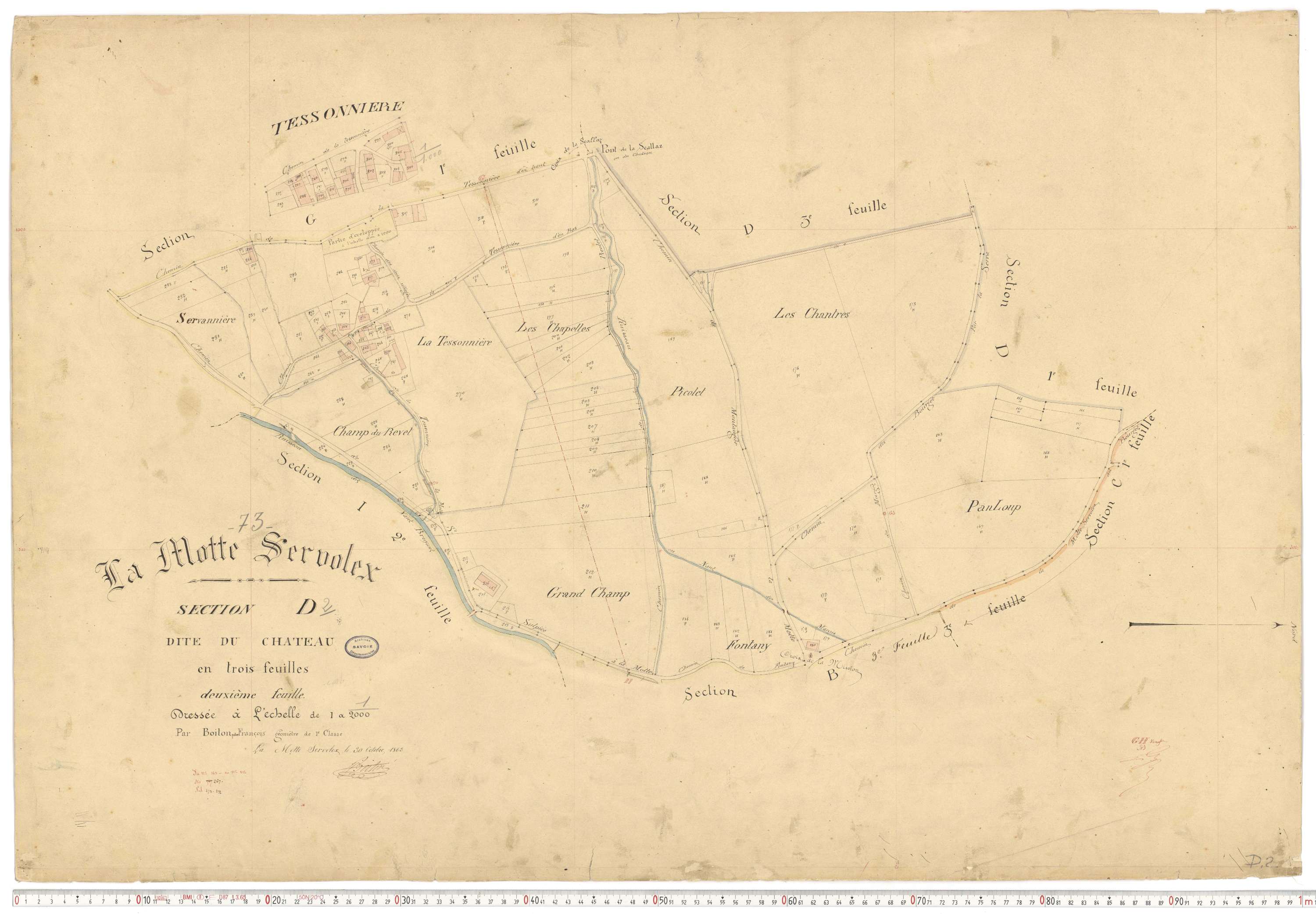 La Motte-Servolex - Cadastre français (1863).