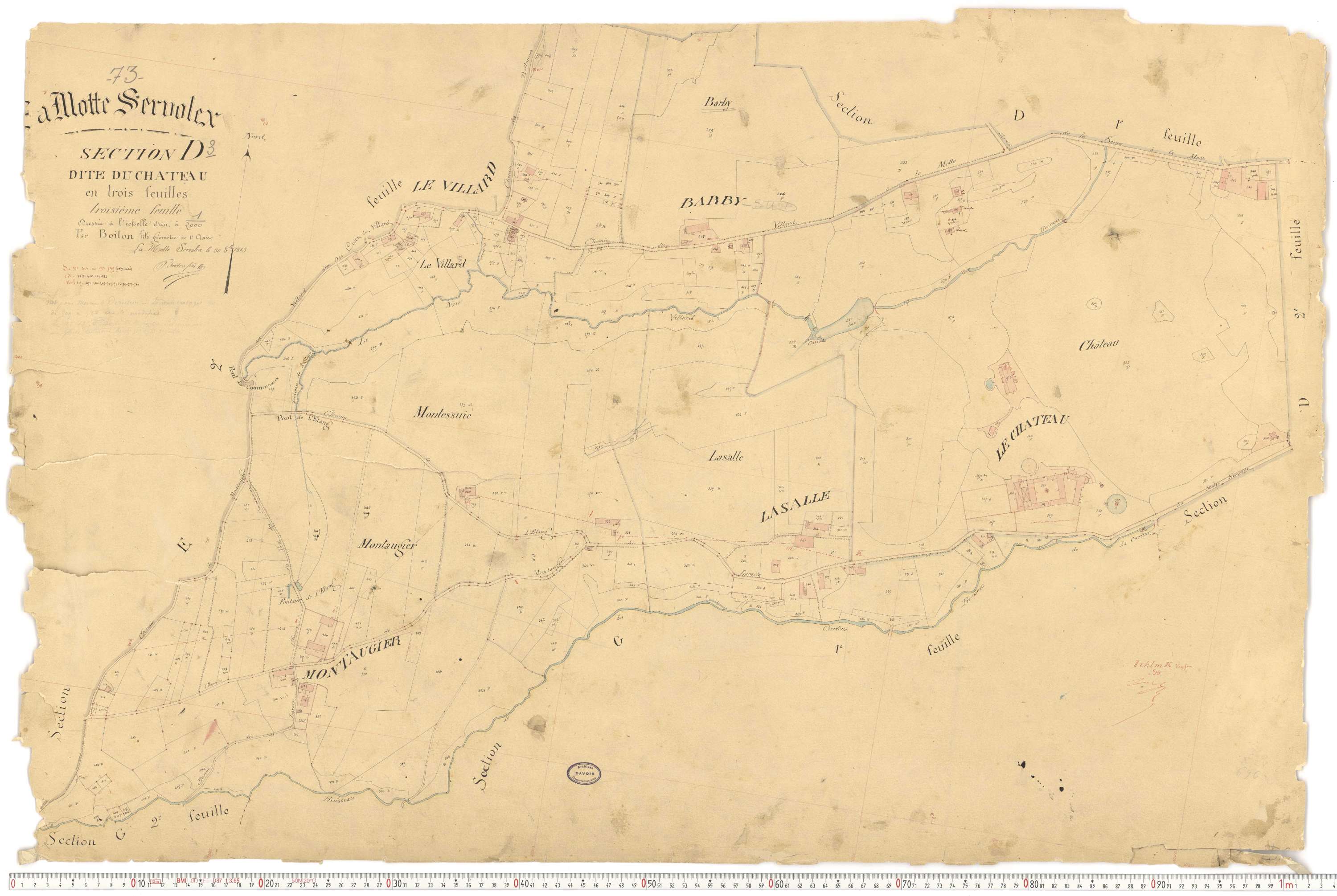 La Motte-Servolex - Cadastre français (1863).