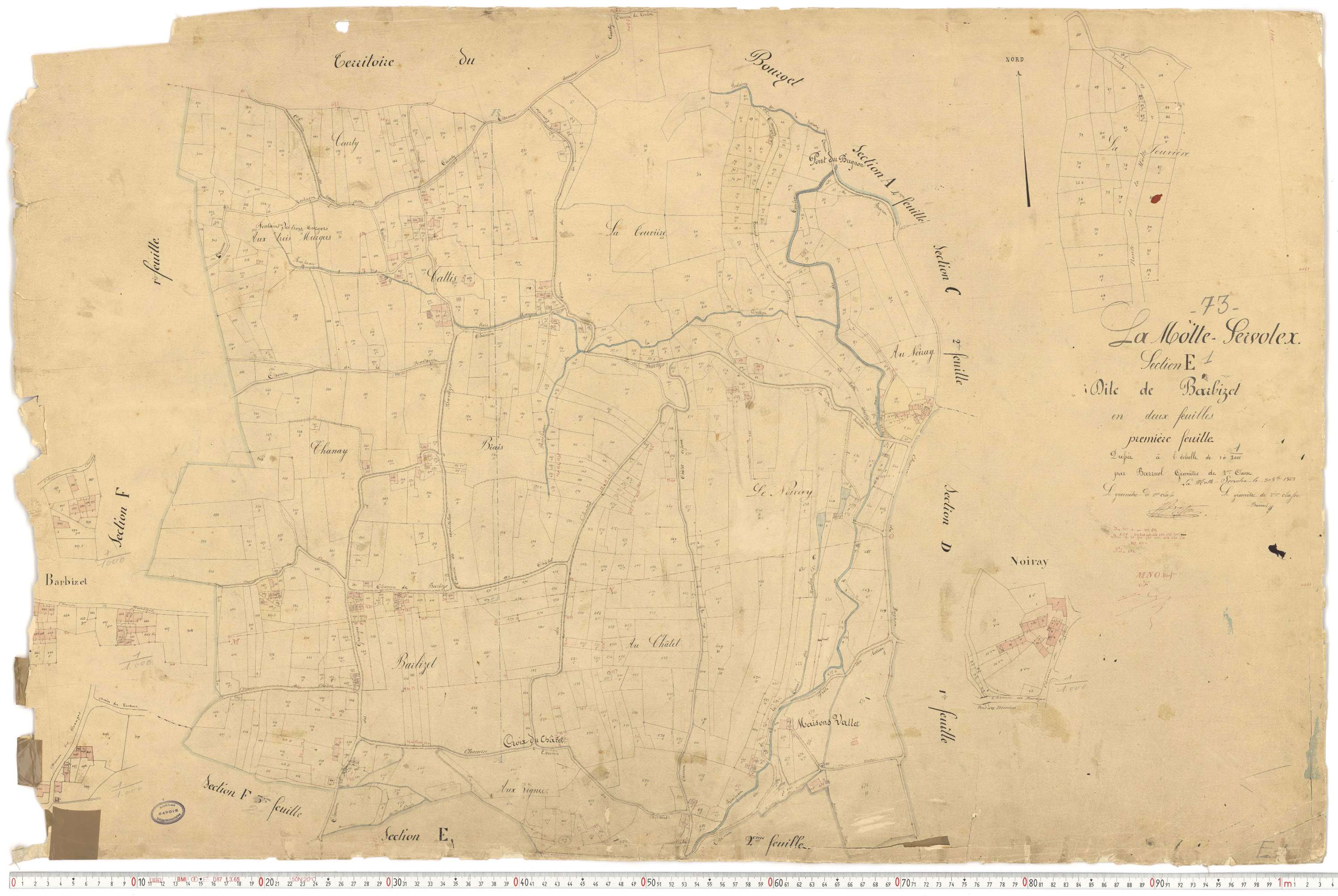 La Motte-Servolex - Cadastre français (1863).