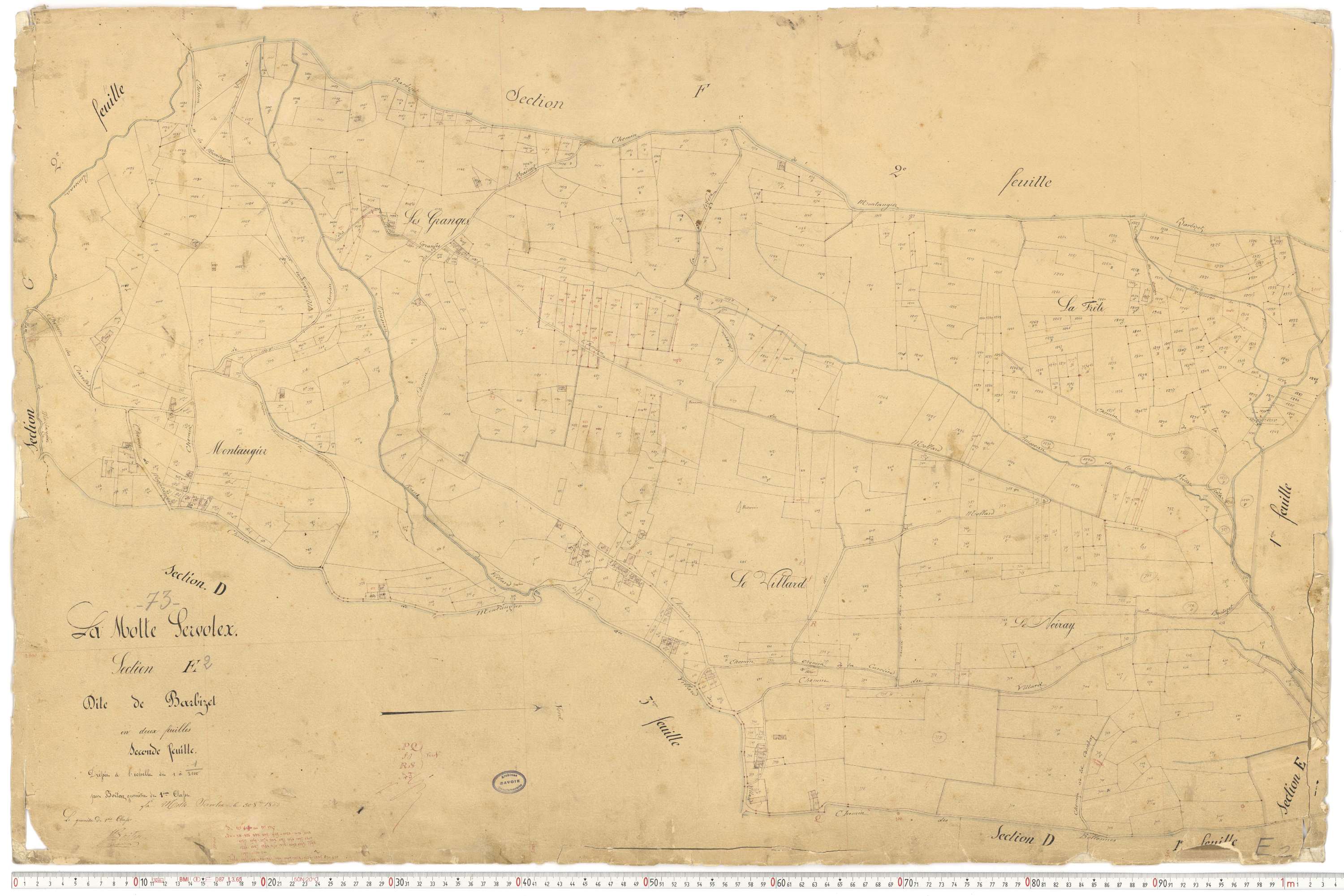 La Motte-Servolex - Cadastre français (1863).