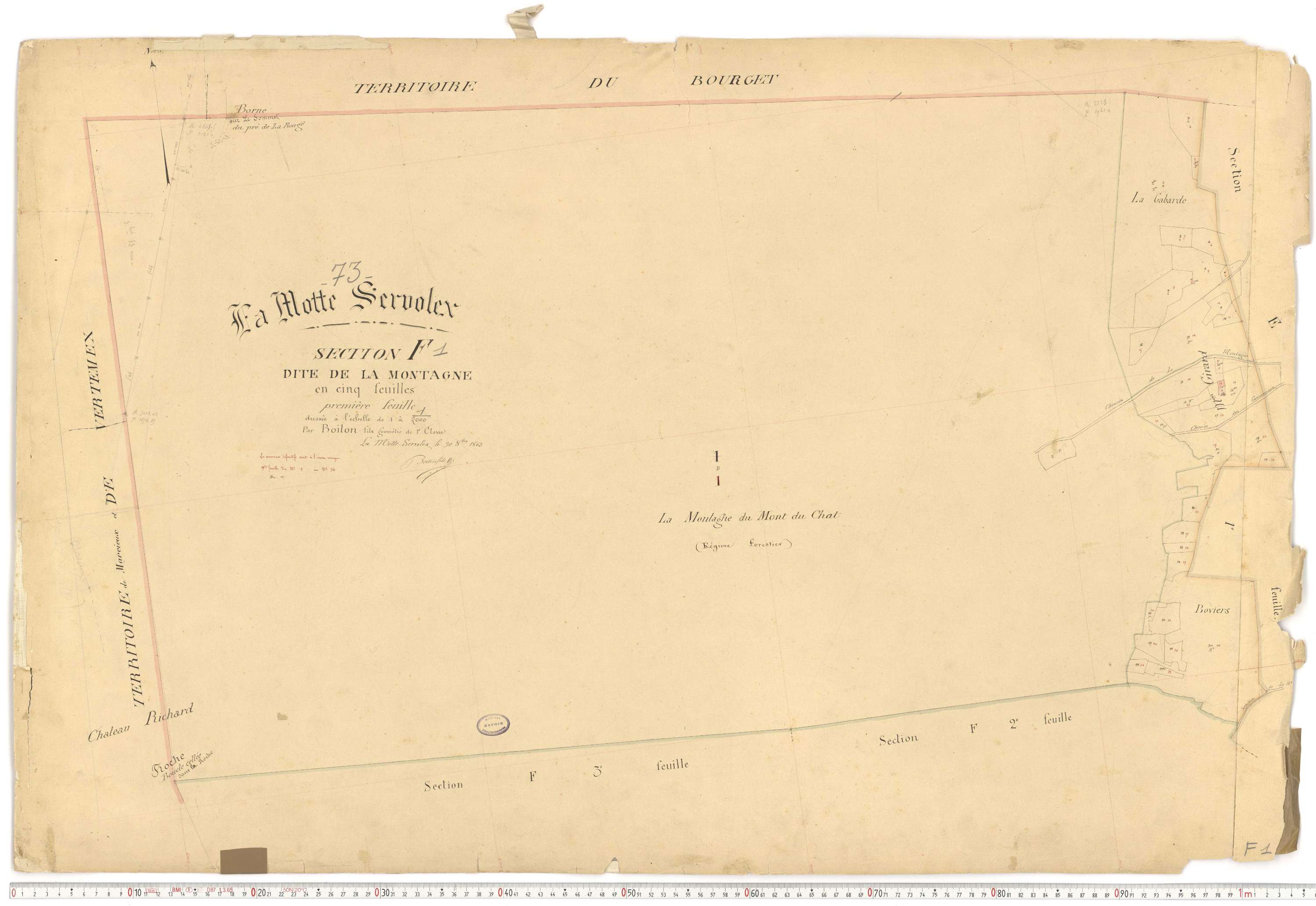 La Motte-Servolex - Cadastre français (1863).