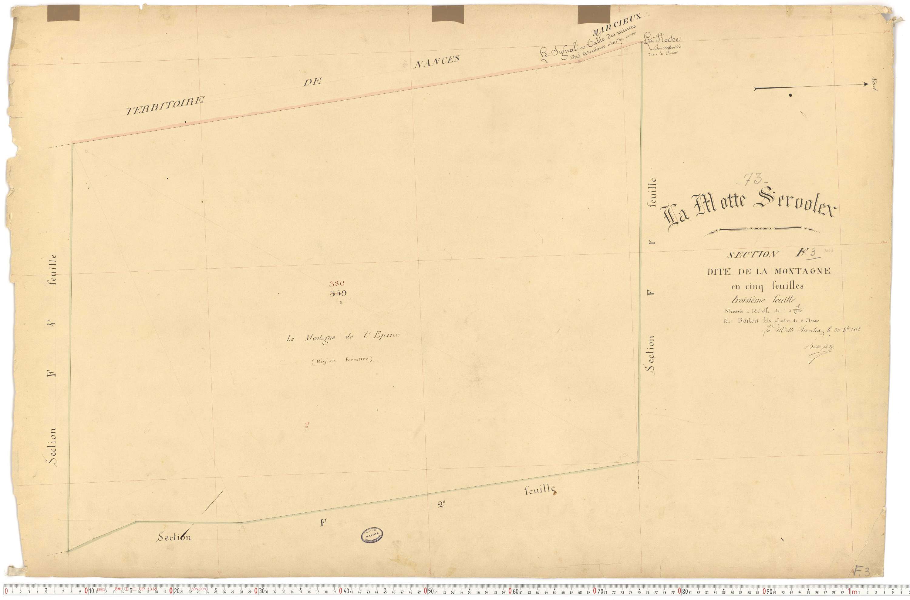 La Motte-Servolex - Cadastre français (1863).