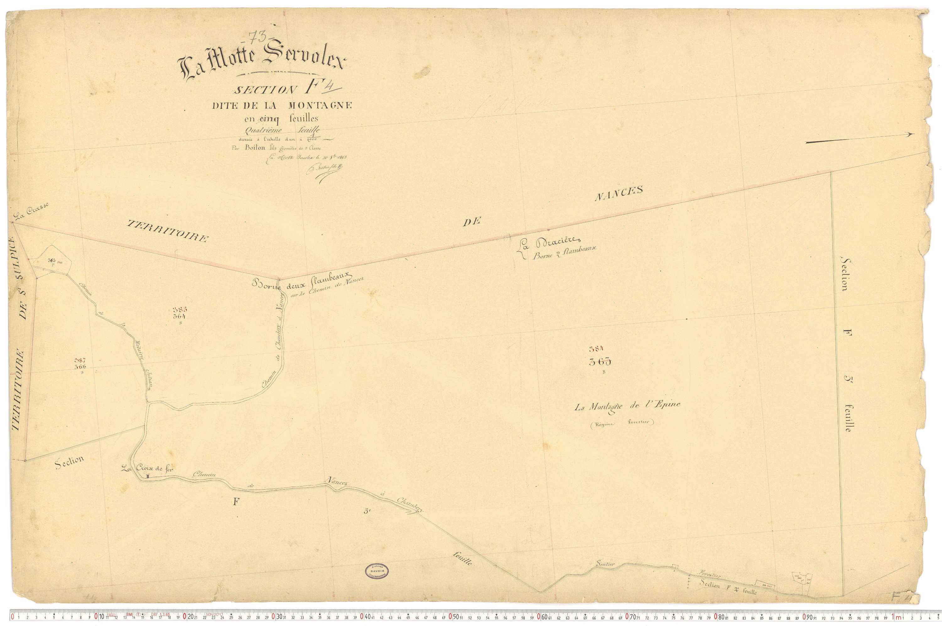 La Motte-Servolex - Cadastre français (1863).