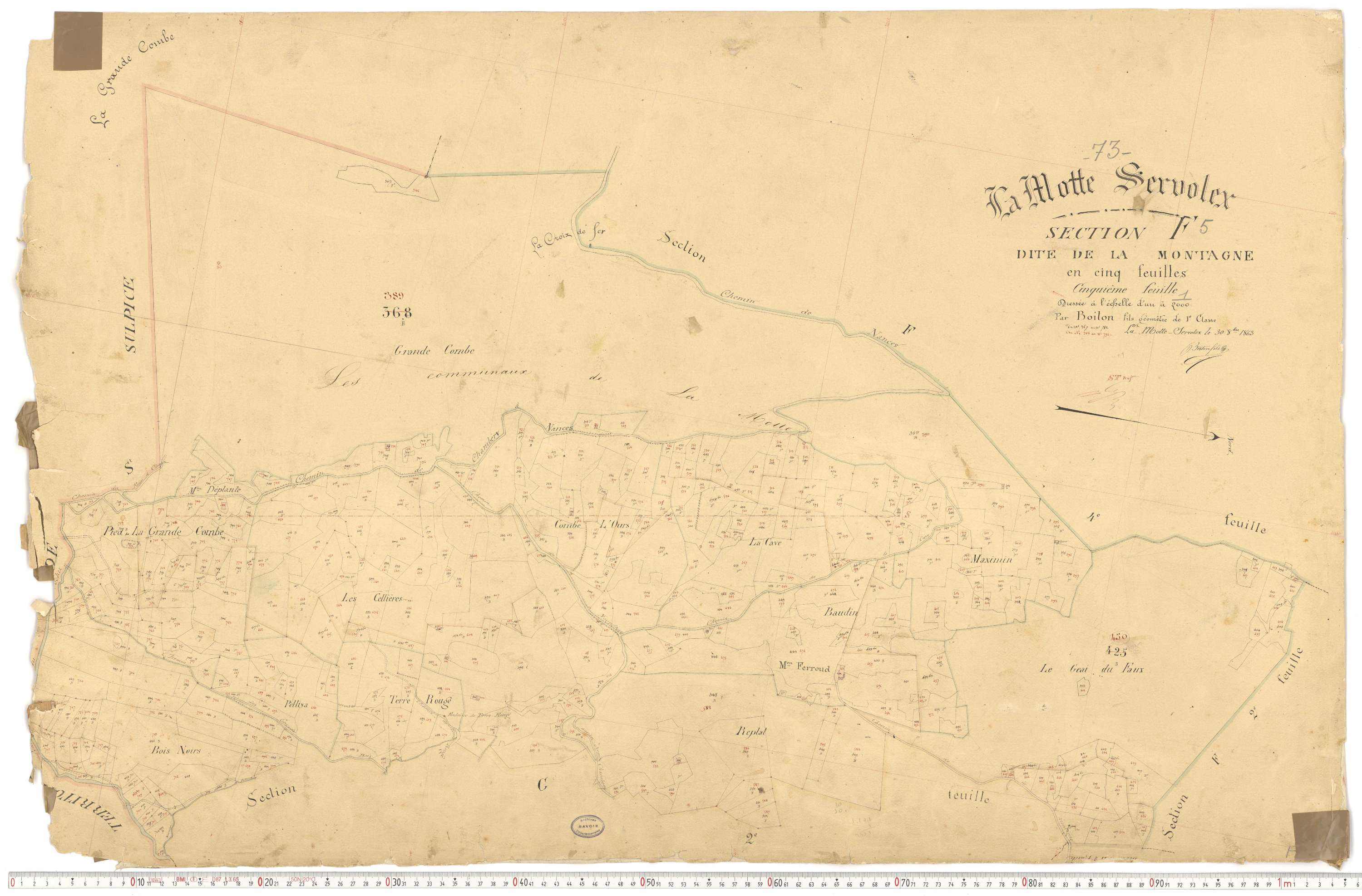 La Motte-Servolex - Cadastre français (1863).