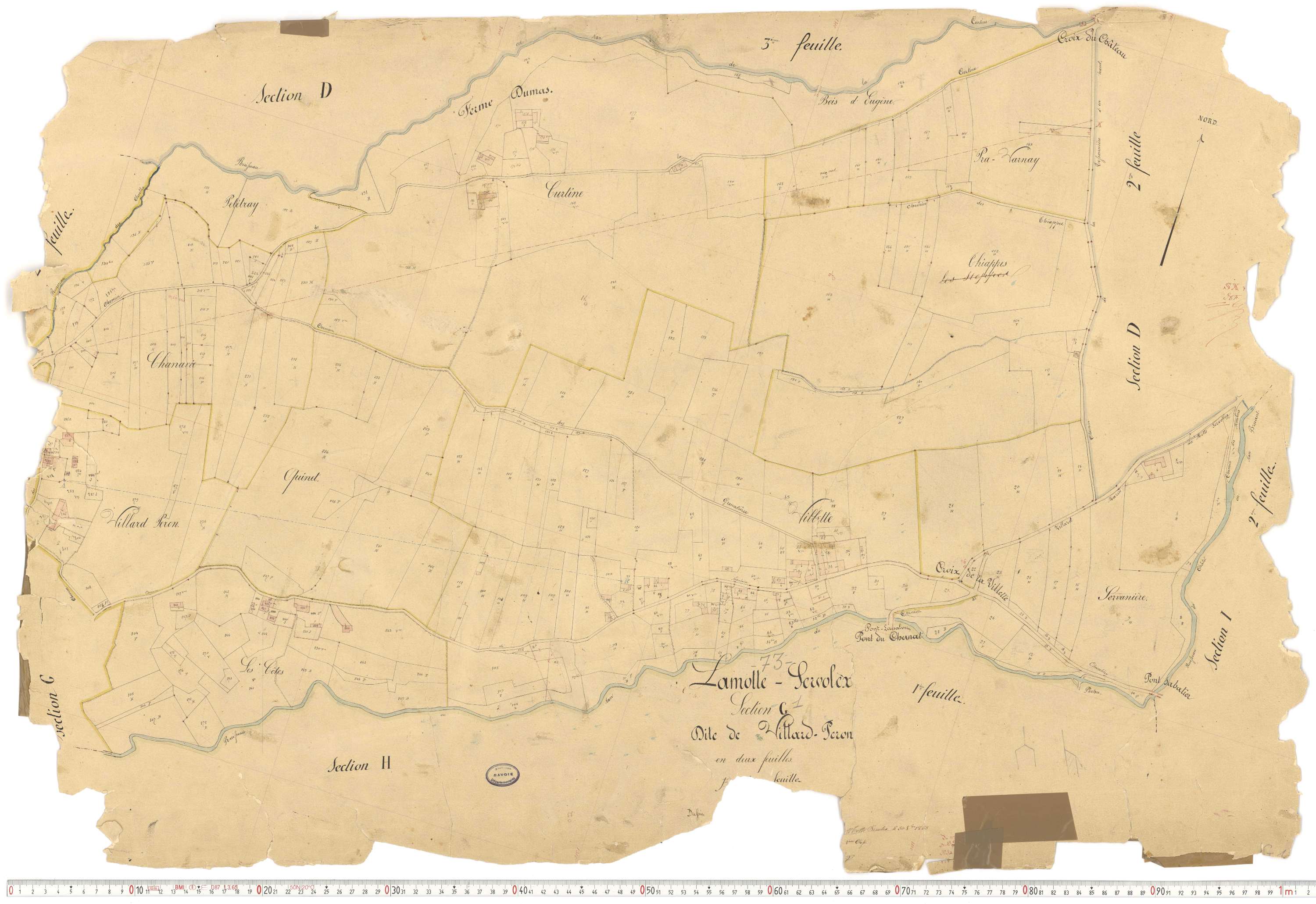 La Motte-Servolex - Cadastre français (1863).