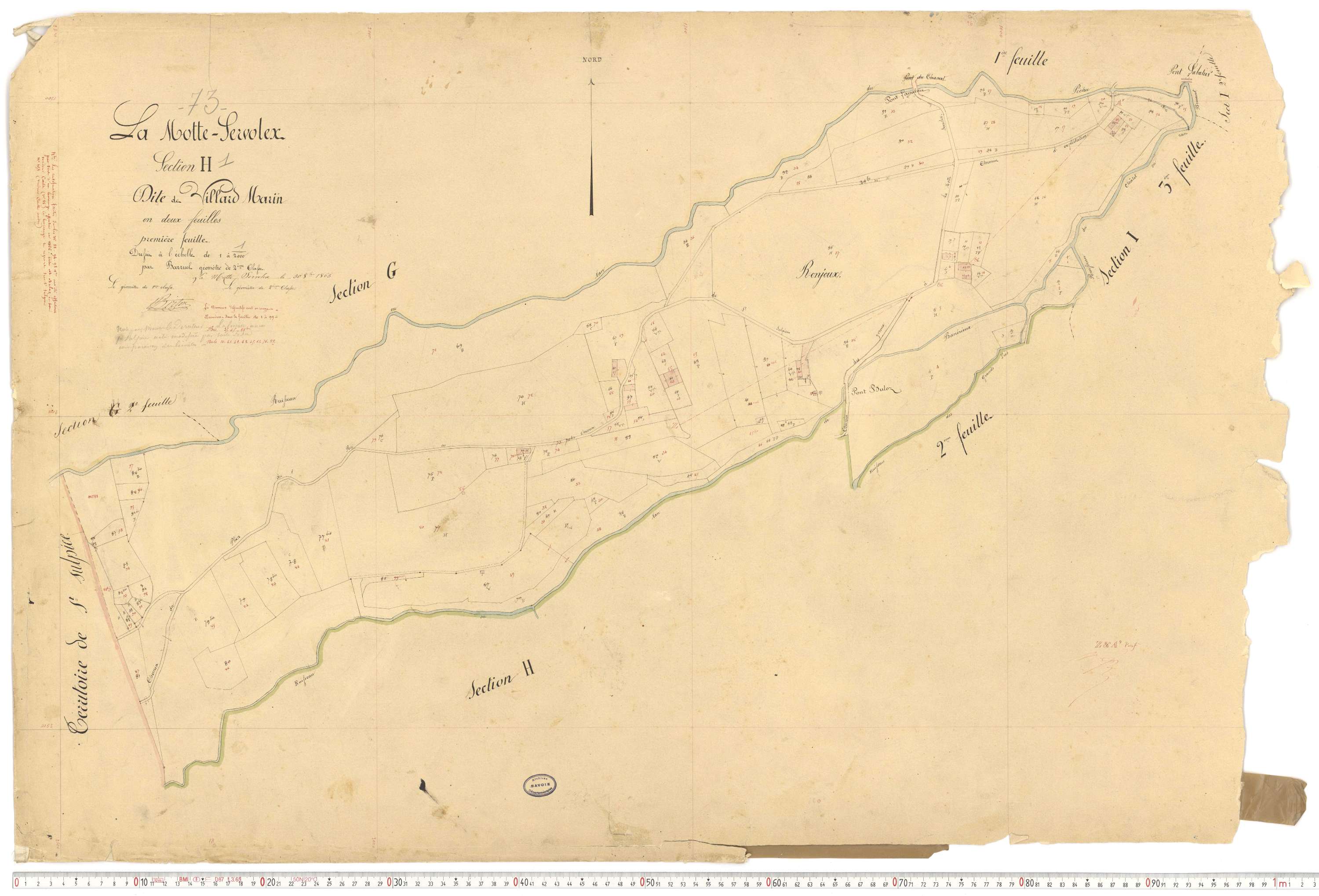 La Motte-Servolex - Cadastre français (1863).