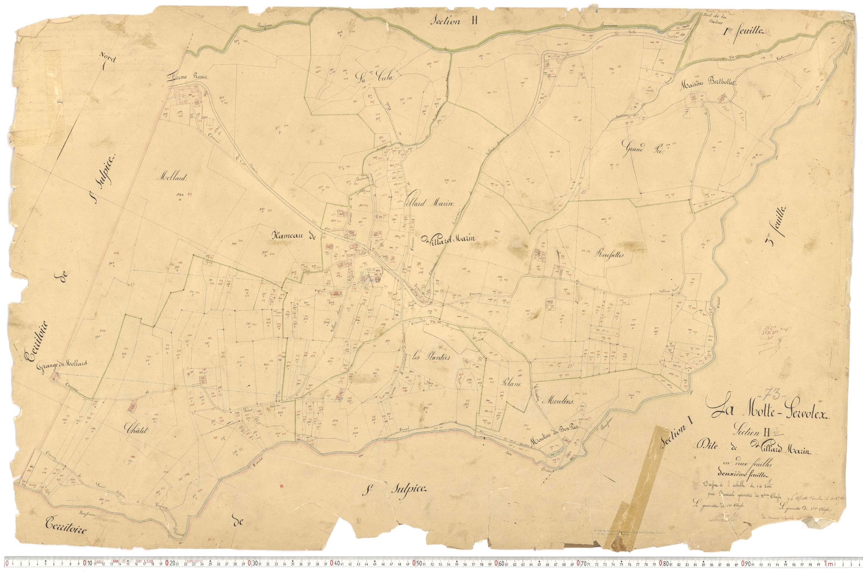 La Motte-Servolex - Cadastre français (1863).