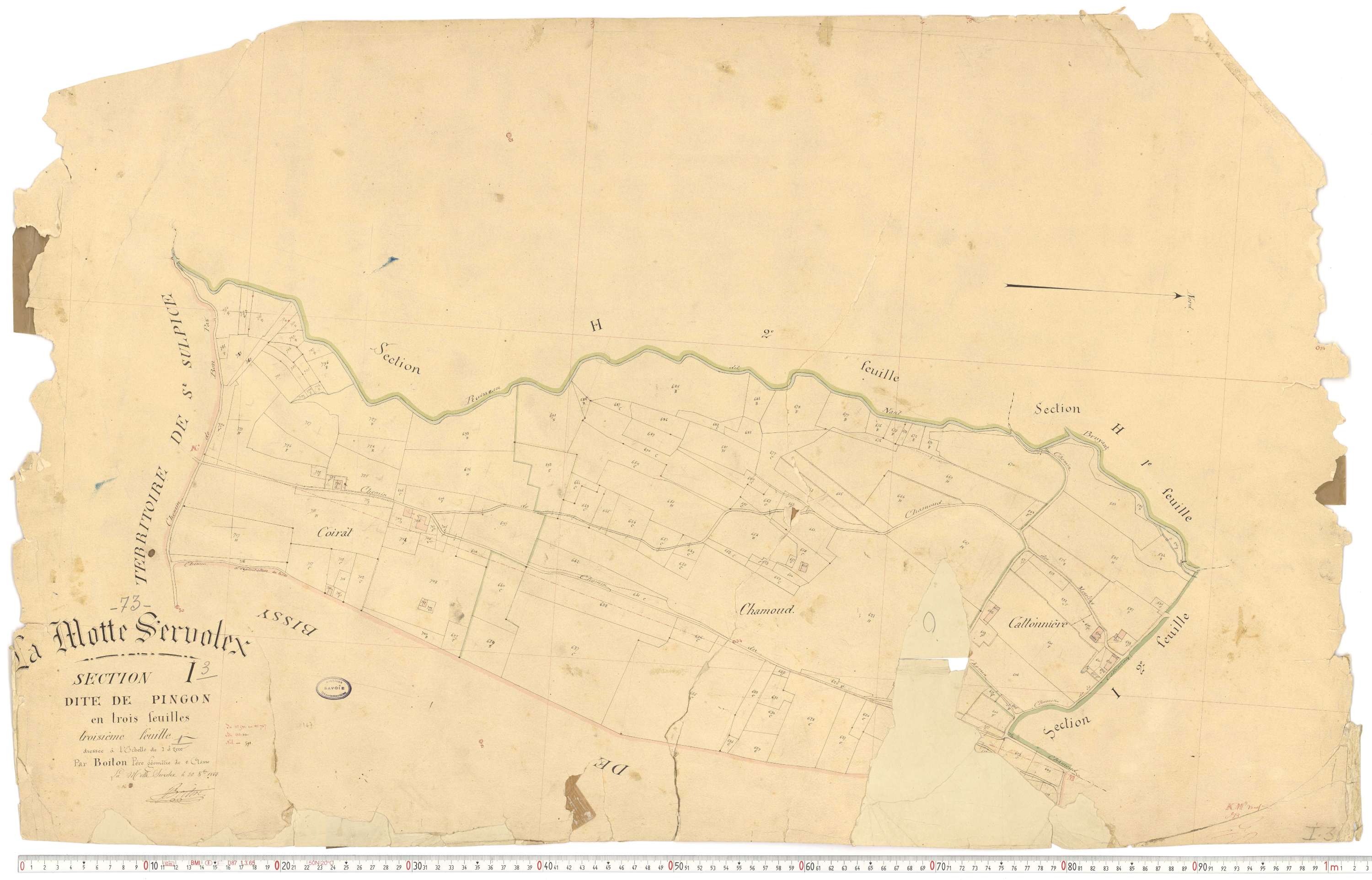 La Motte-Servolex - Cadastre français (1863).