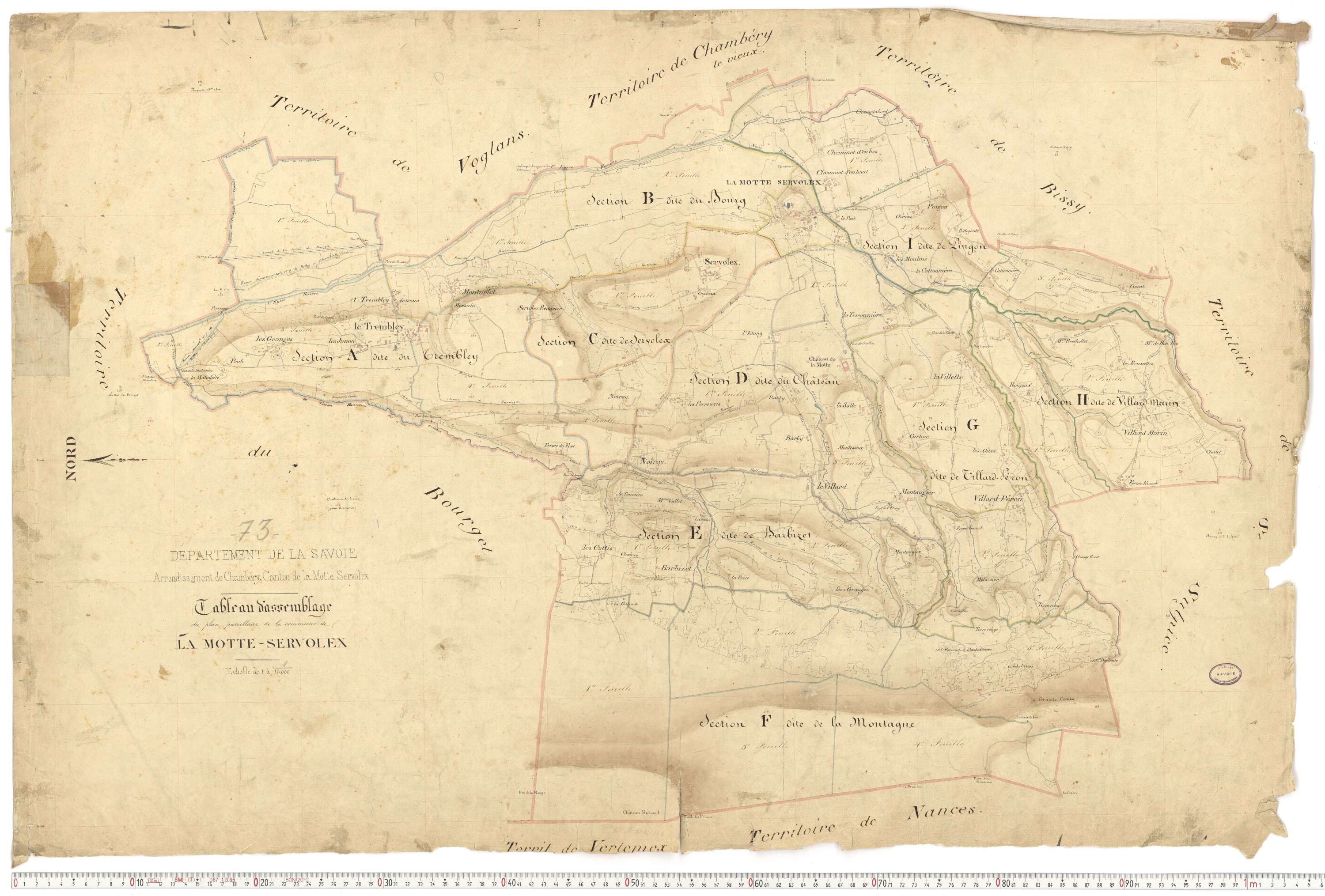 La Motte-Servolex - Cadastre français (1863).