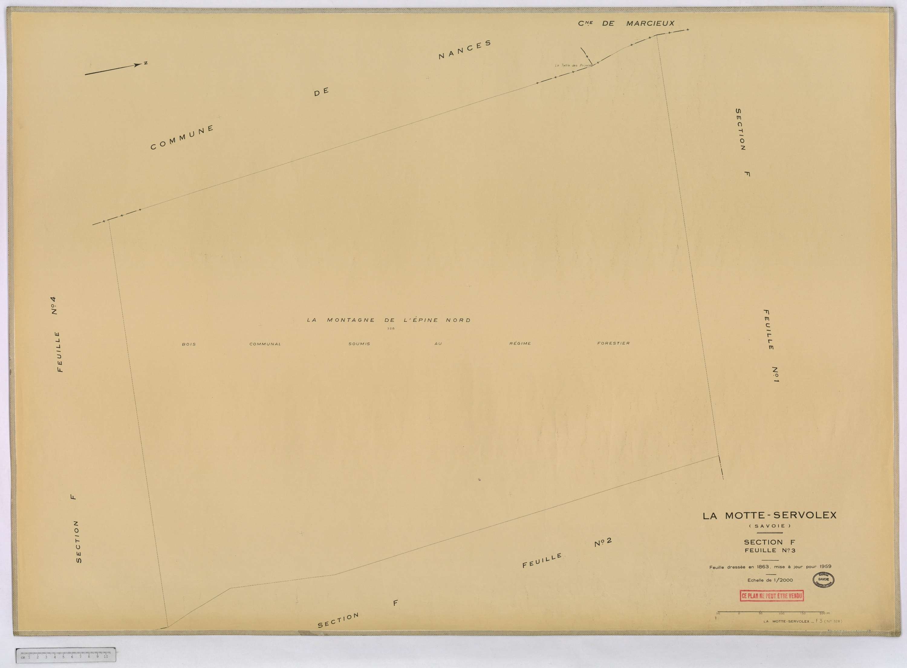 La Motte-Servolex - Cadastre rénové, version définitive (1959).