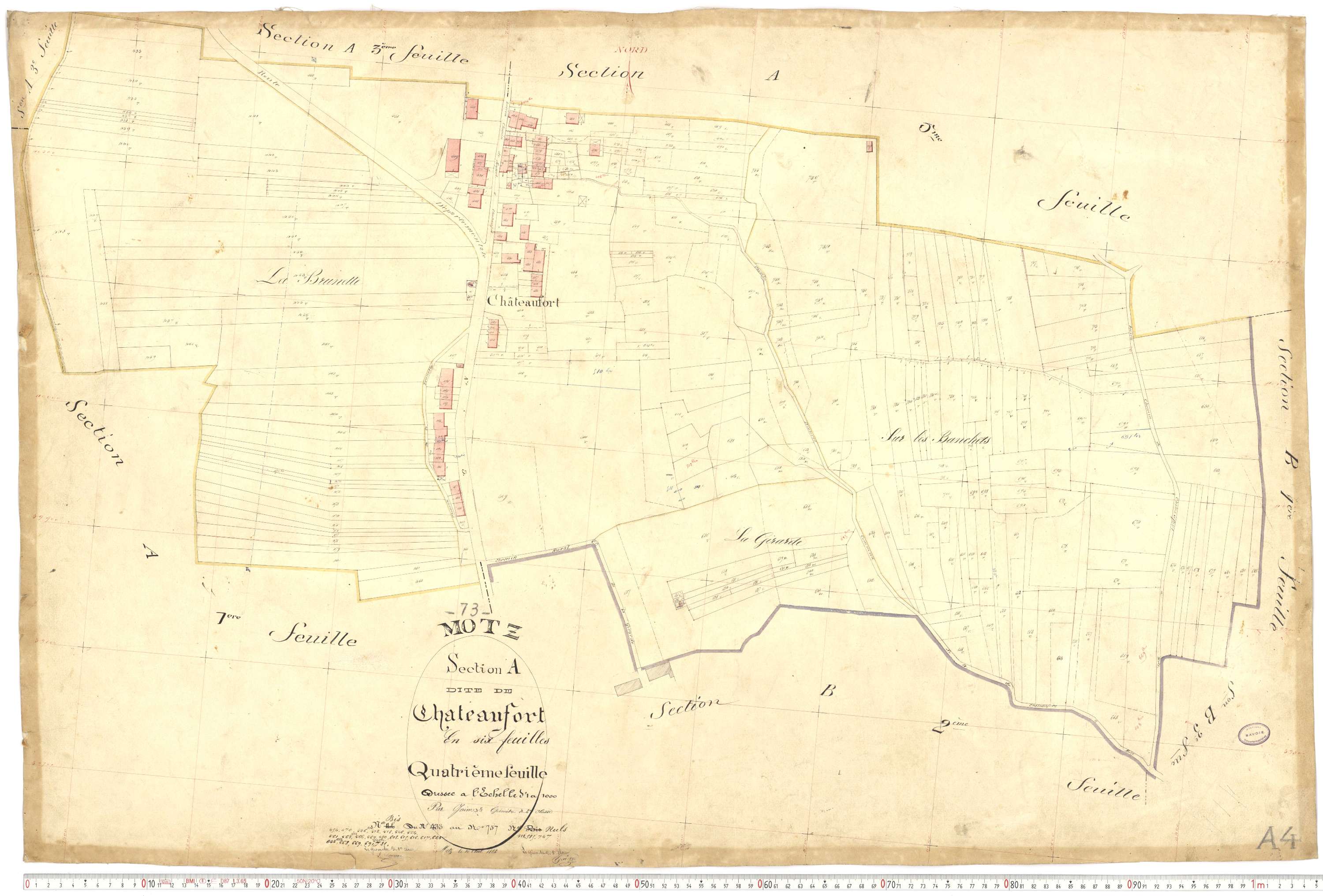 Motz - Cadastre français (1882).