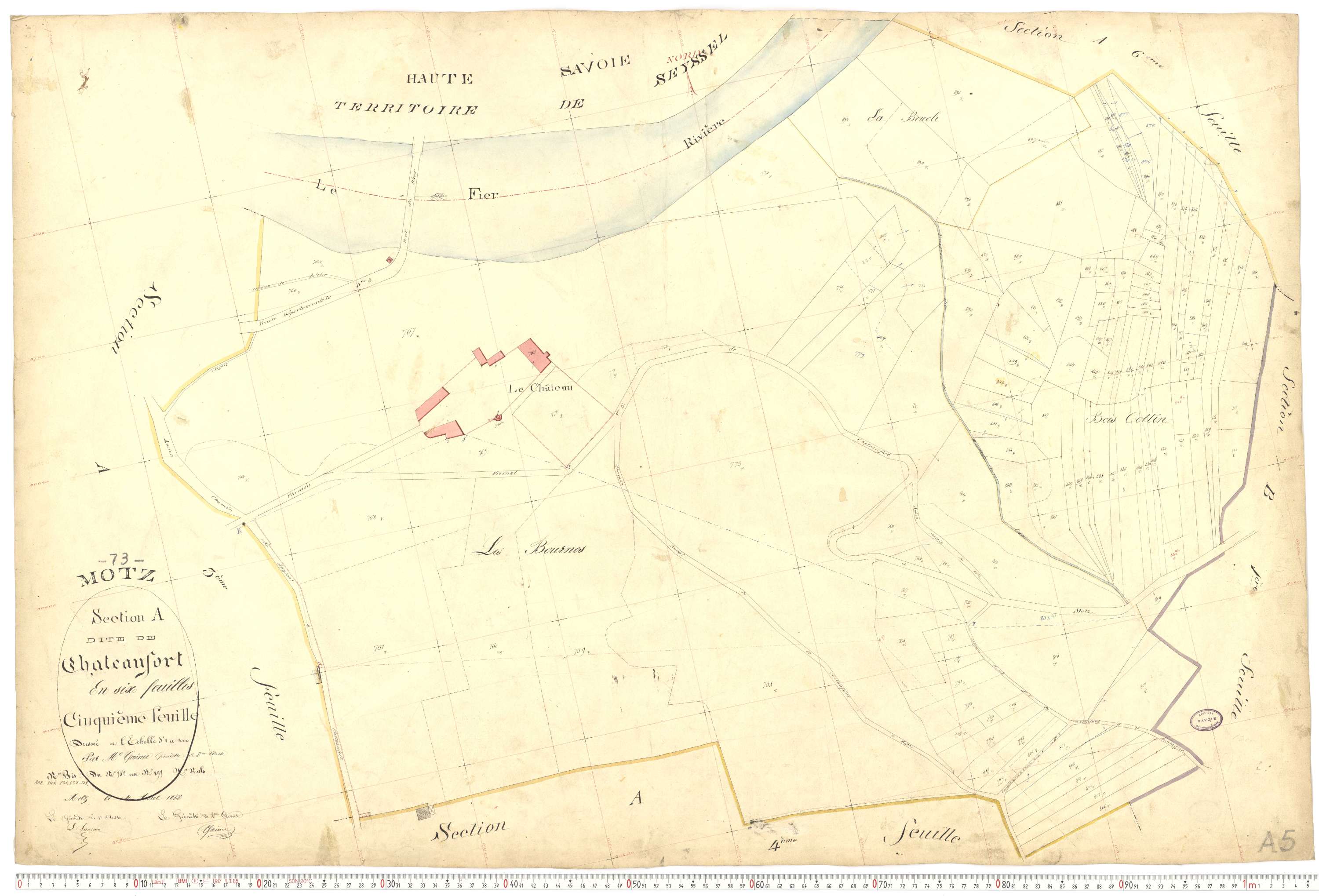 Motz - Cadastre français (1882).