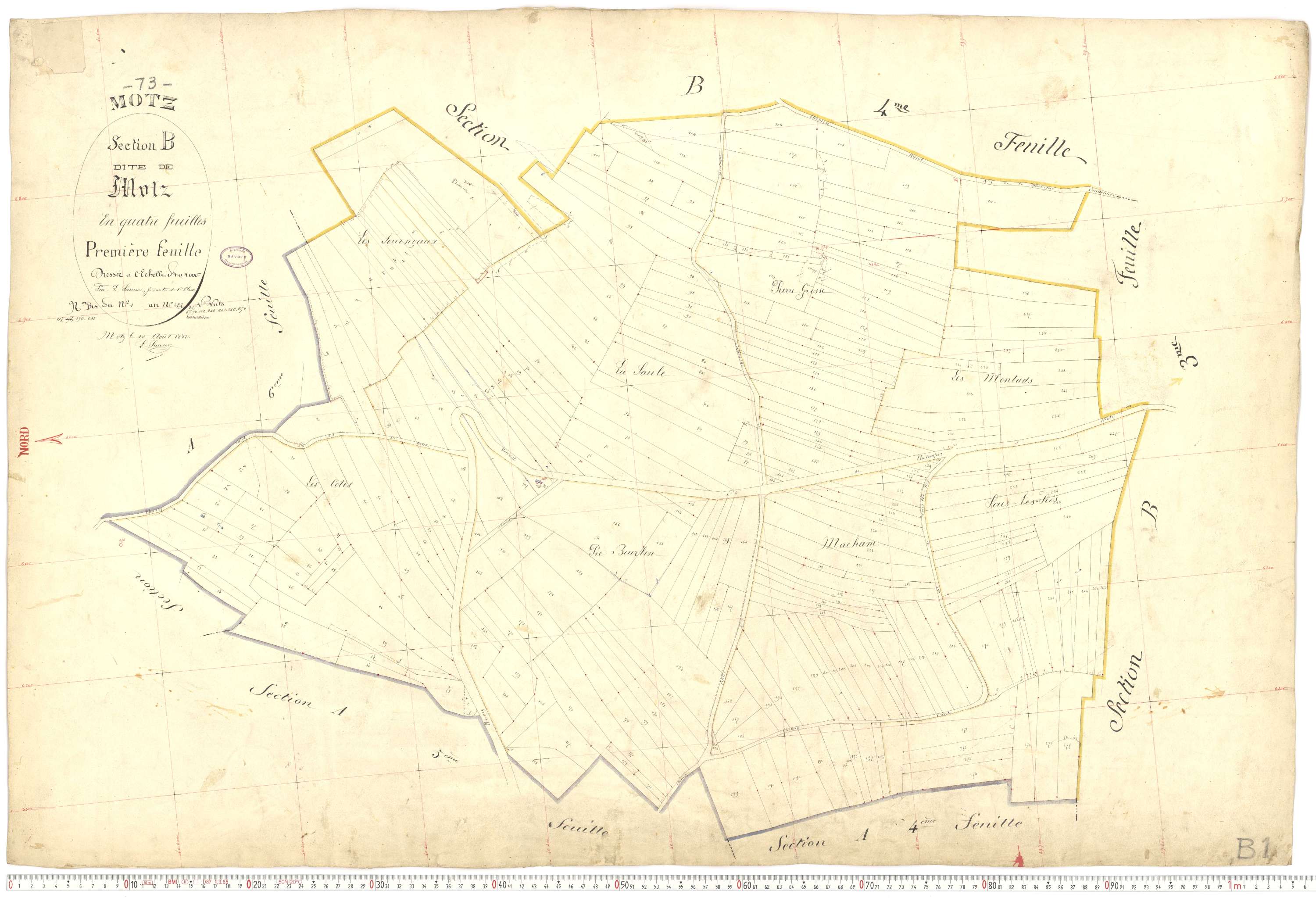 Motz - Cadastre français (1882).