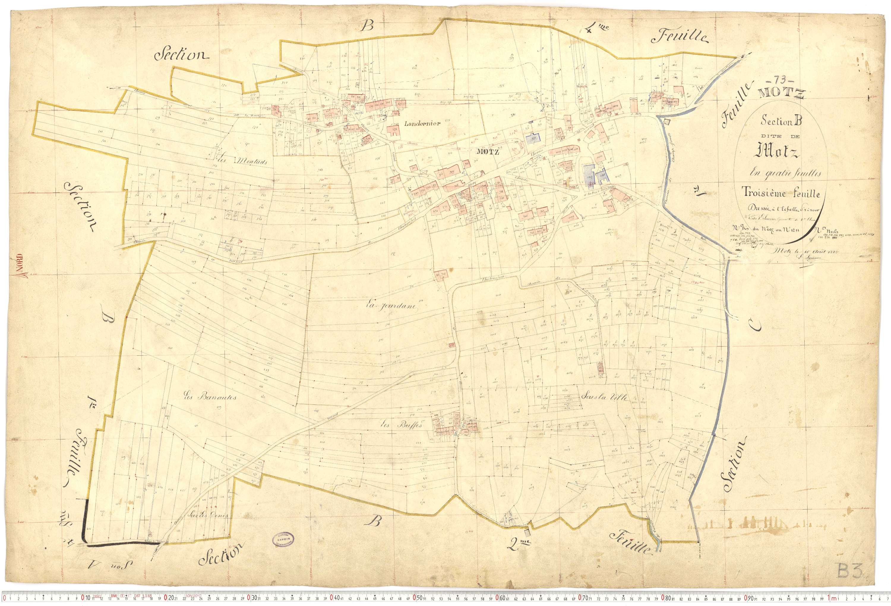 Motz - Cadastre français (1882).