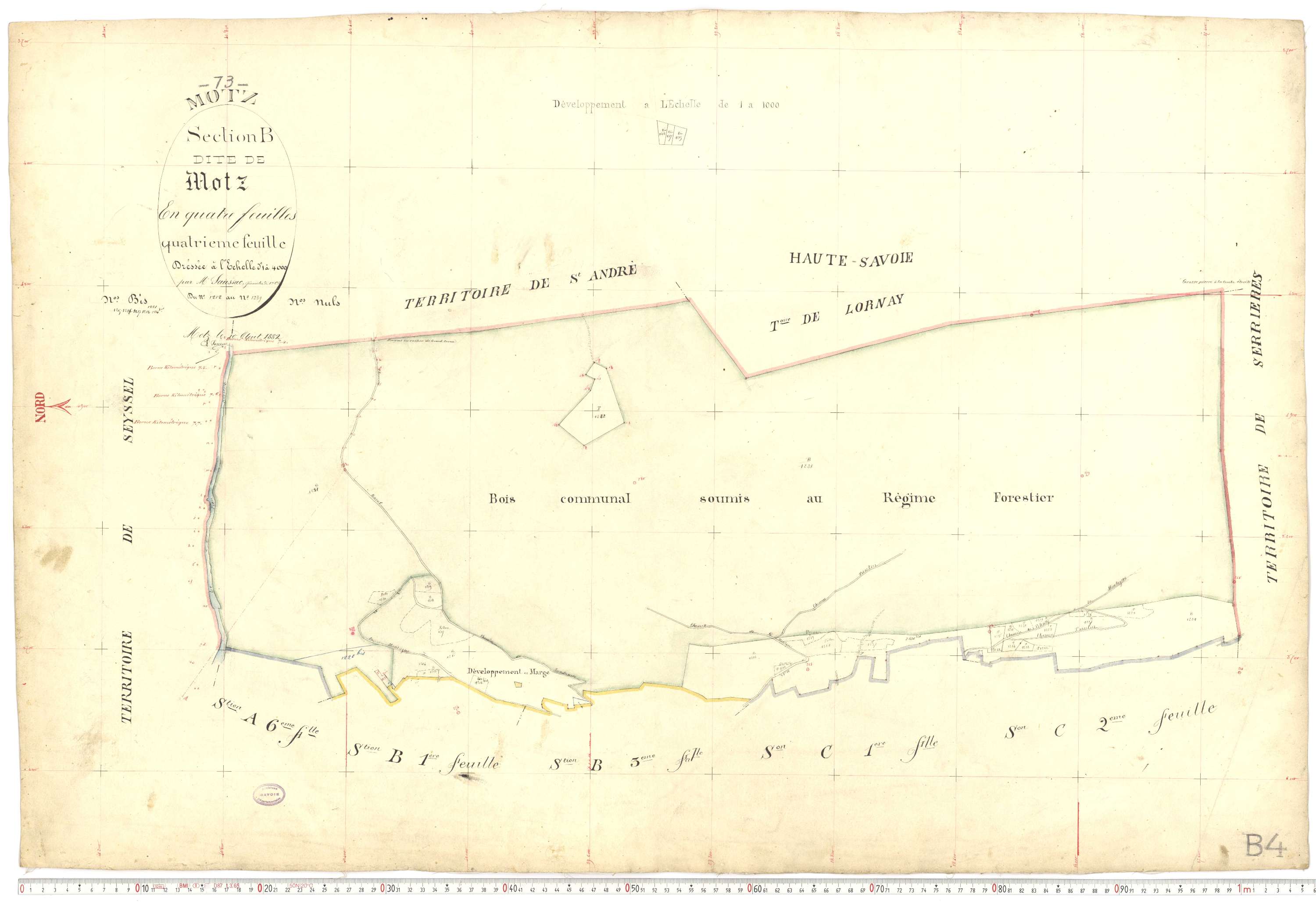 Motz - Cadastre français (1882).
