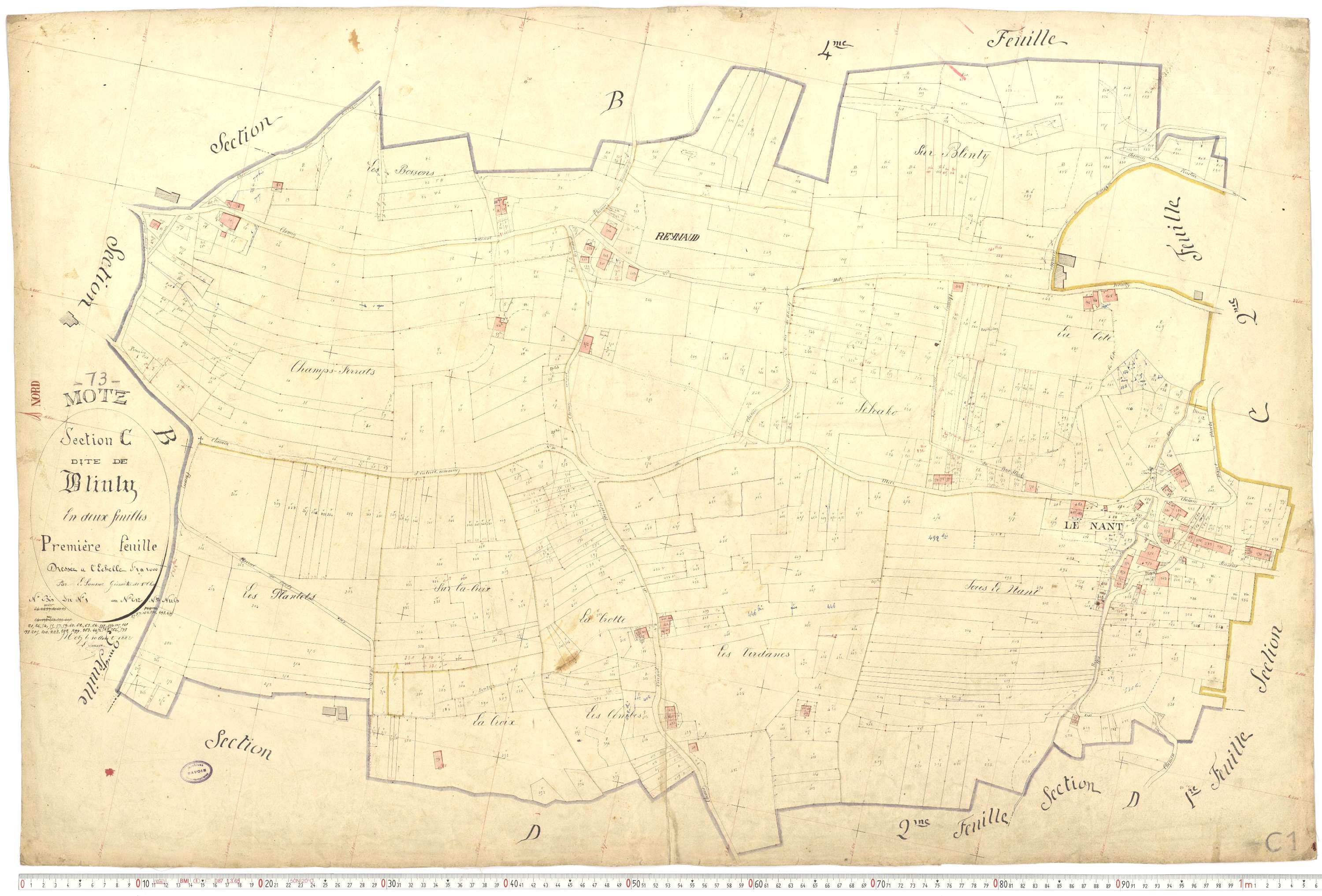 Motz - Cadastre français (1882).
