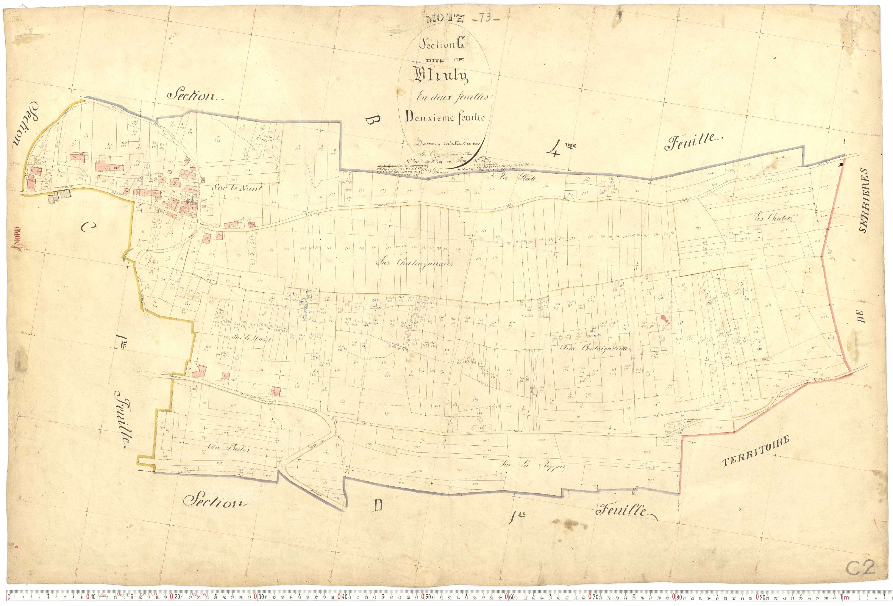 Motz - Cadastre français (1882).