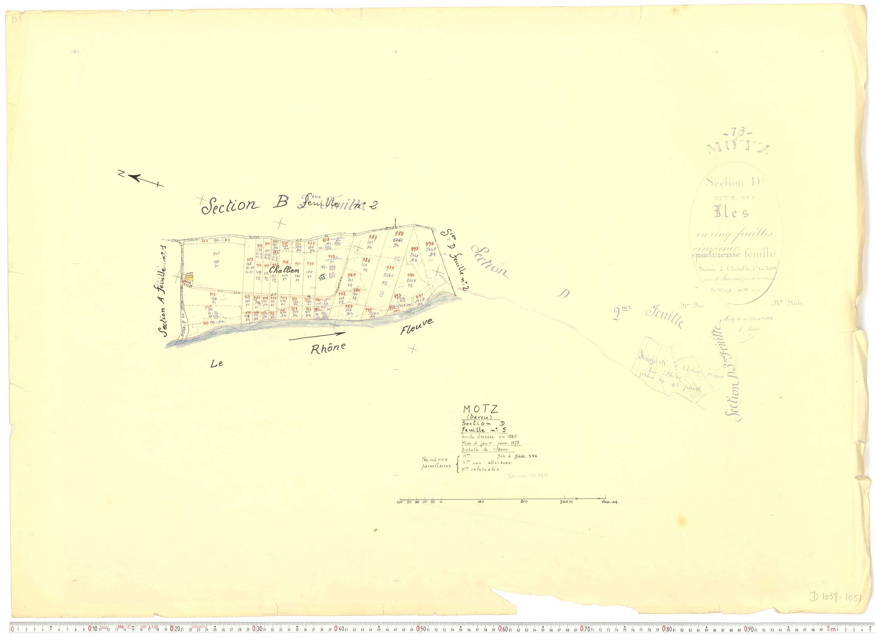 Motz - Cadastre rénové, version de travail (1971).