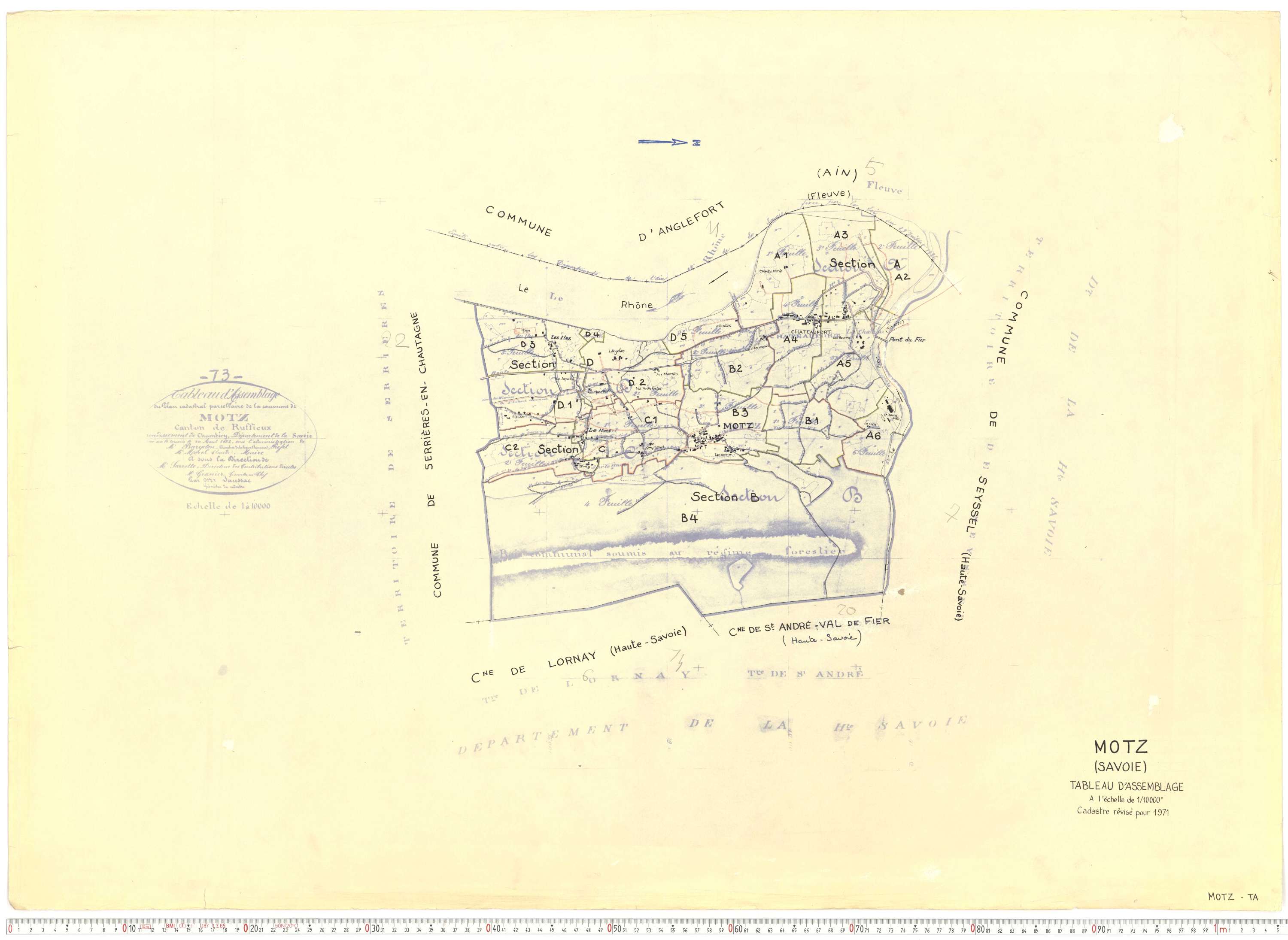 Motz - Cadastre rénové, version de travail (1971).