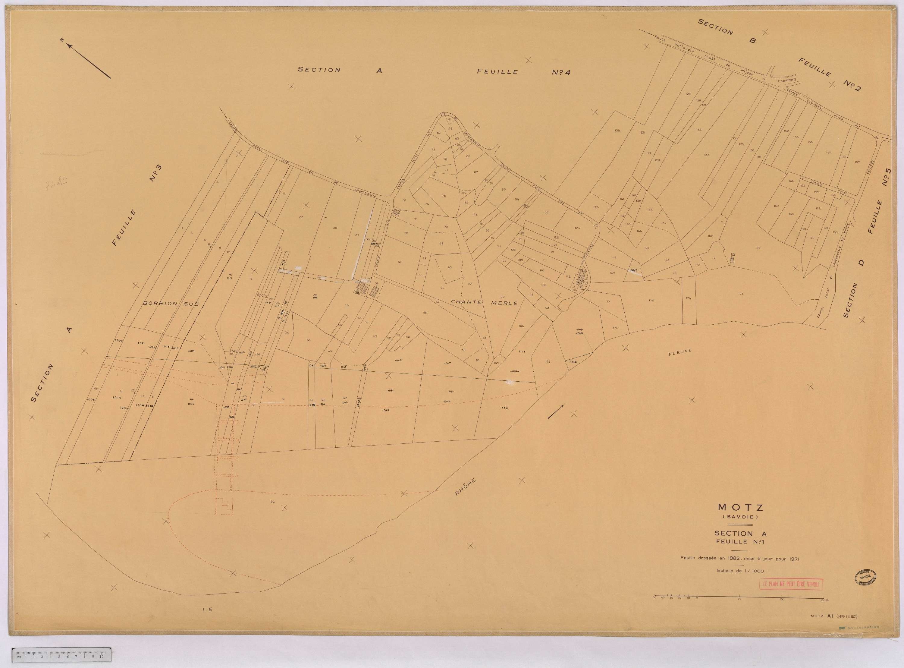 Motz - Cadastre rénové, version définitive (1971).