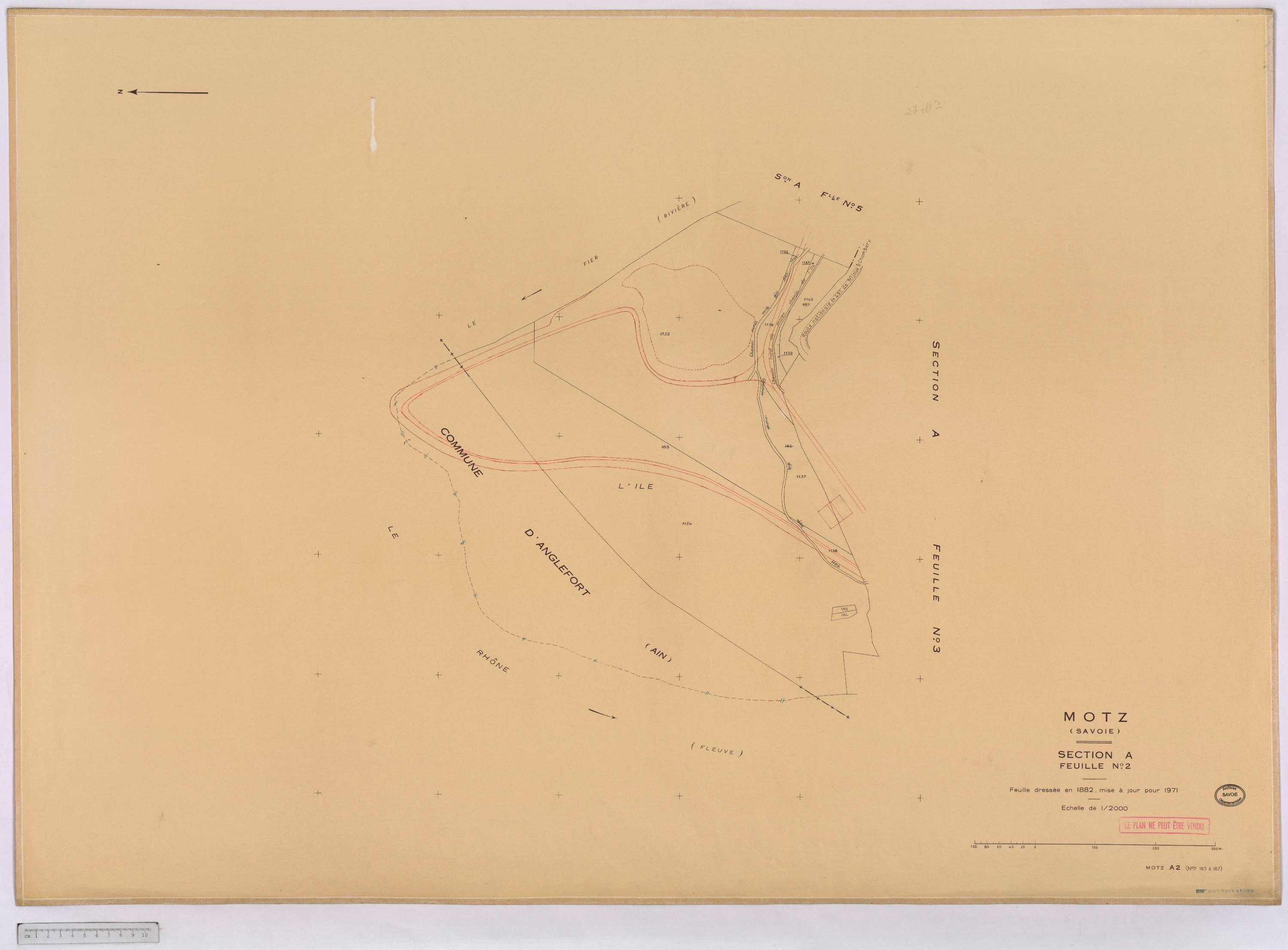 Motz - Cadastre rénové, version définitive (1971).