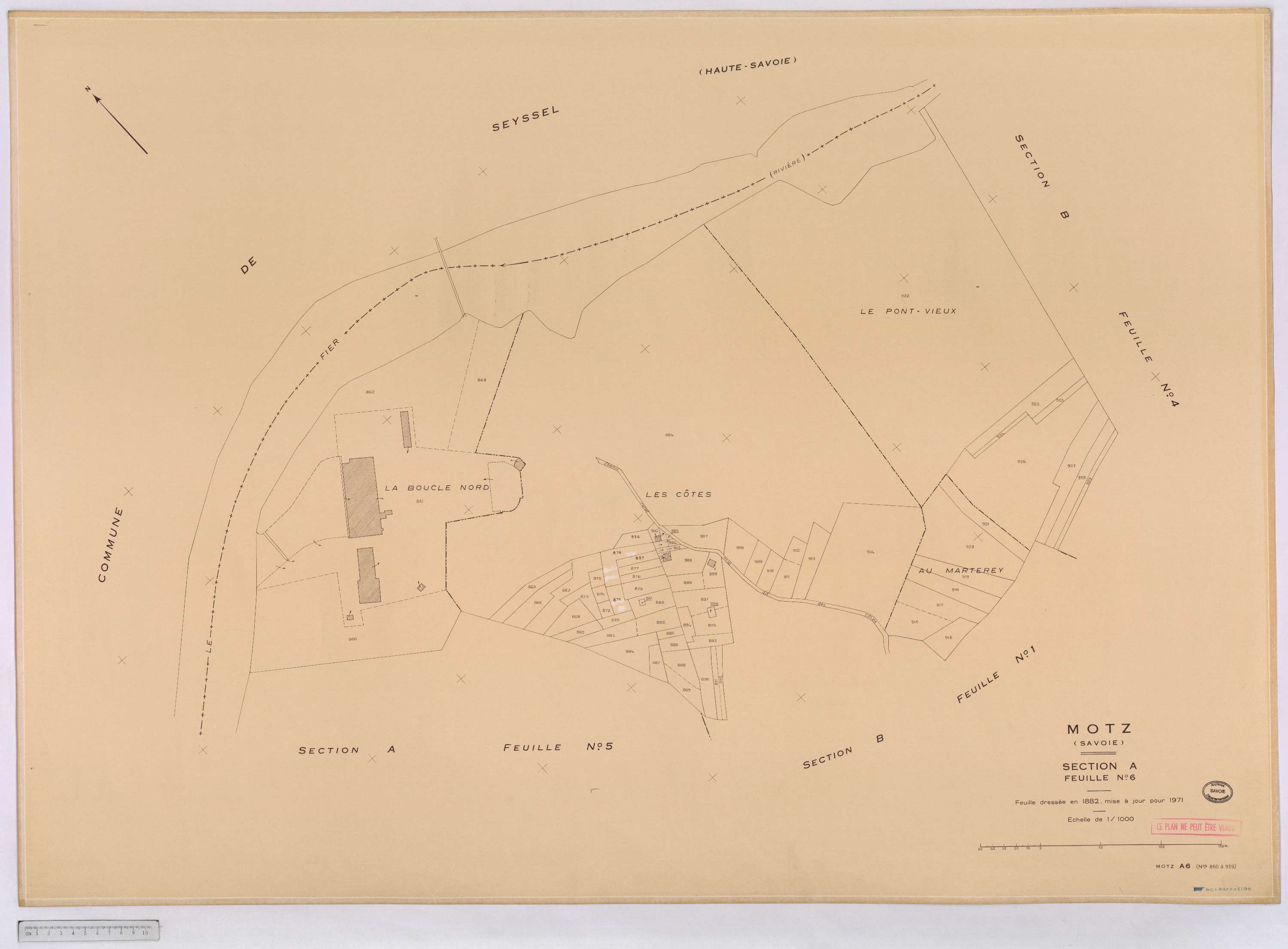 Motz - Cadastre rénové, version définitive (1971).
