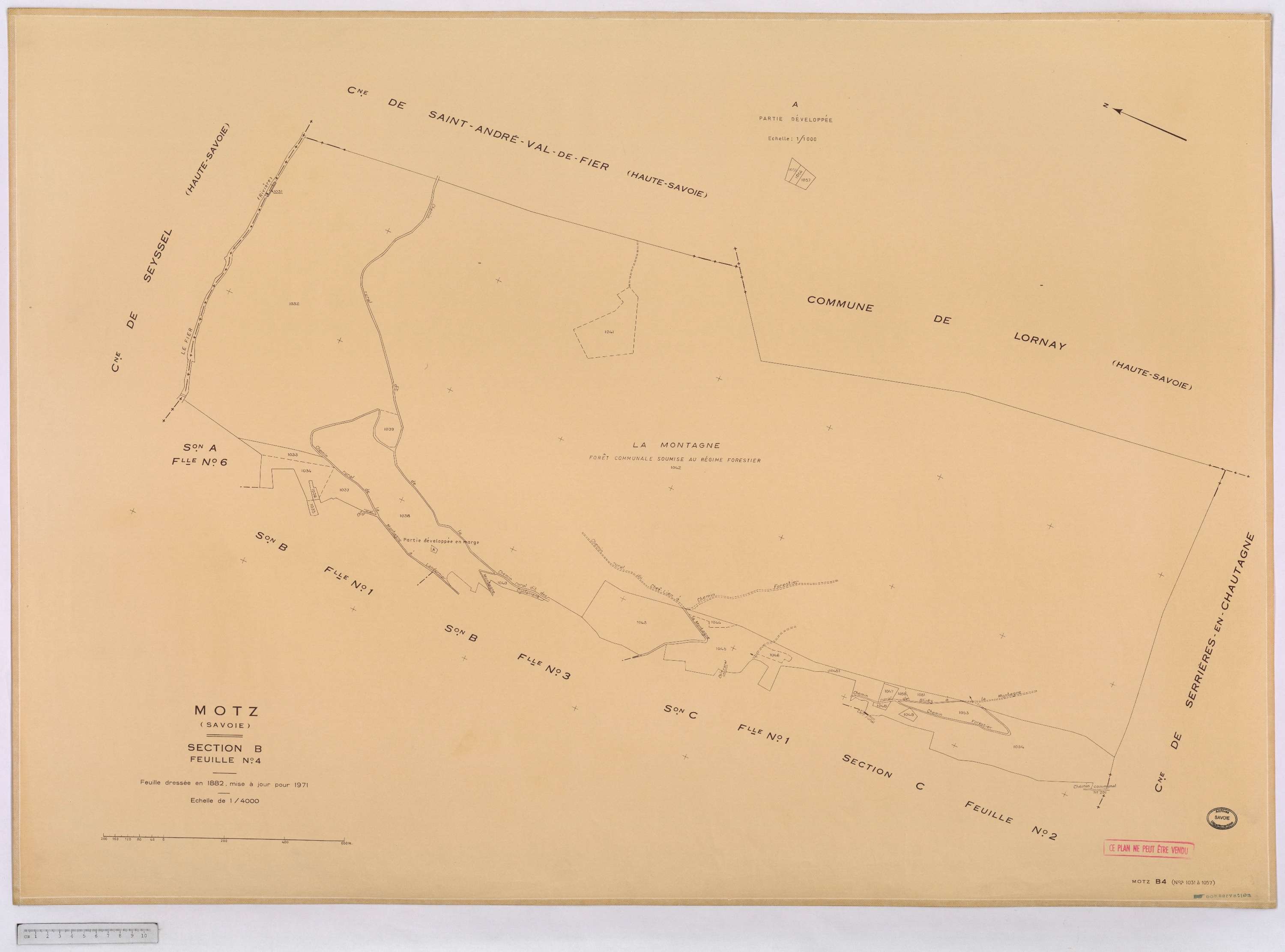 Motz - Cadastre rénové, version définitive (1971).