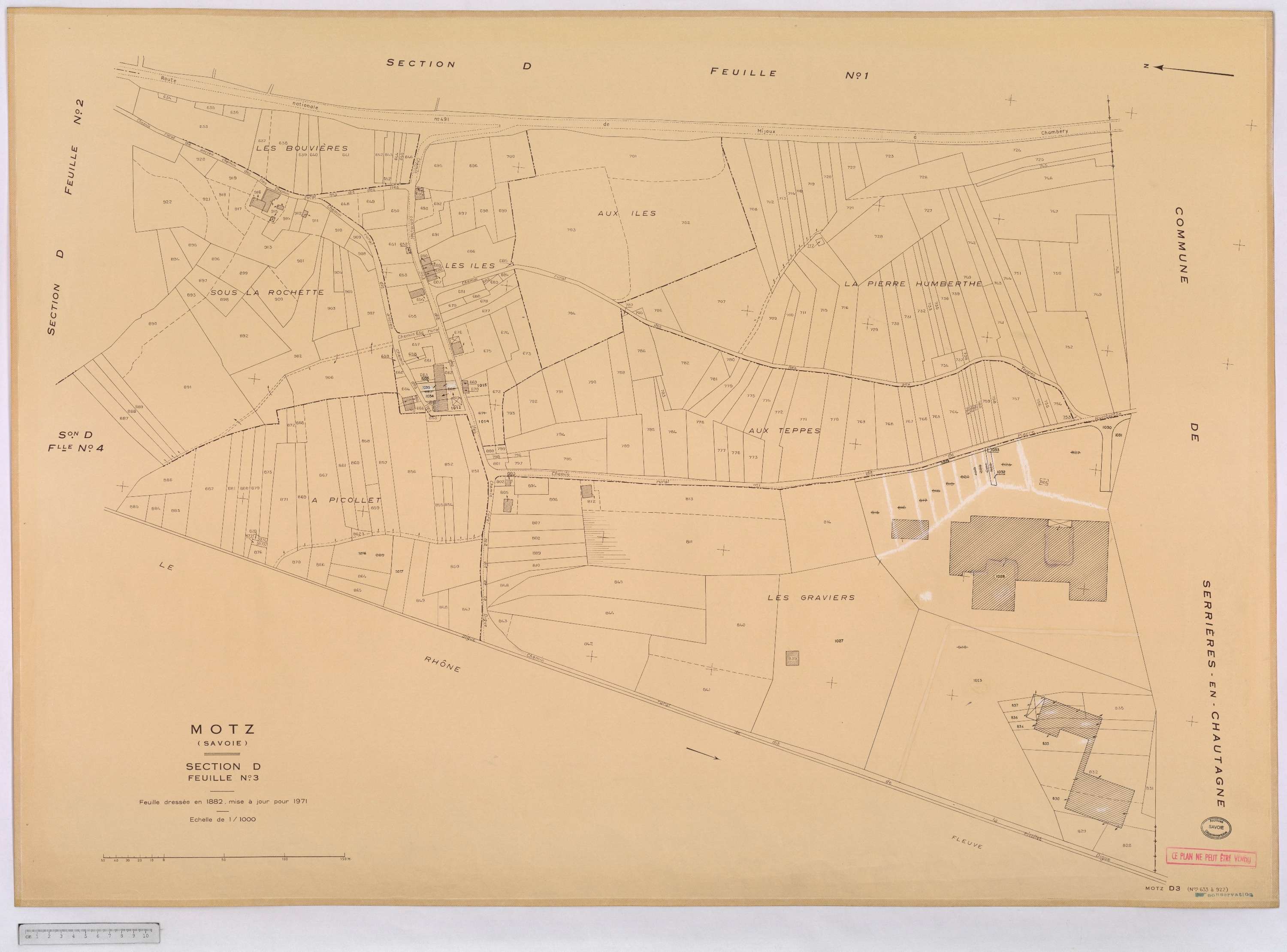 Motz - Cadastre rénové, version définitive (1971).