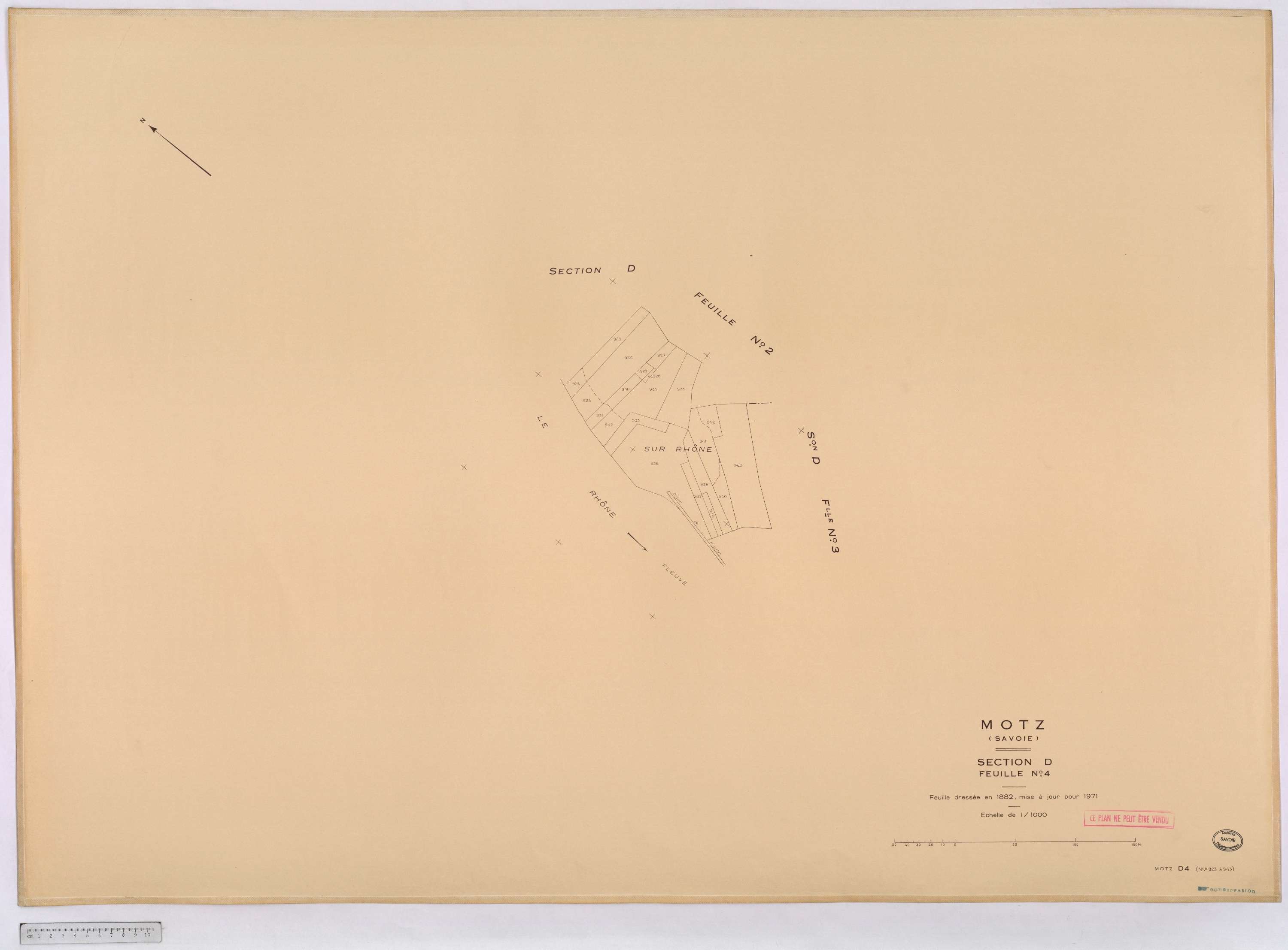 Motz - Cadastre rénové, version définitive (1971).