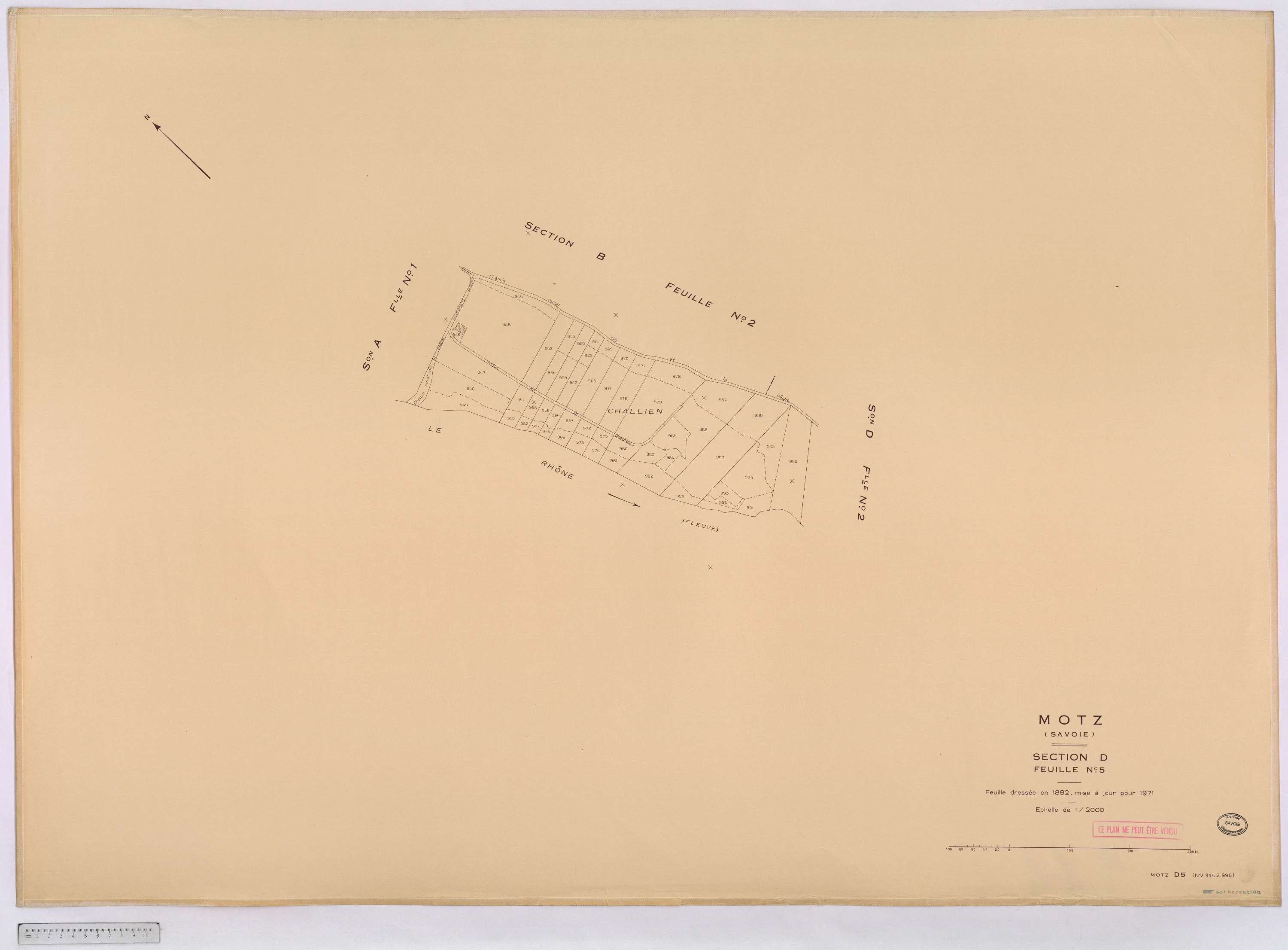 Motz - Cadastre rénové, version définitive (1971).