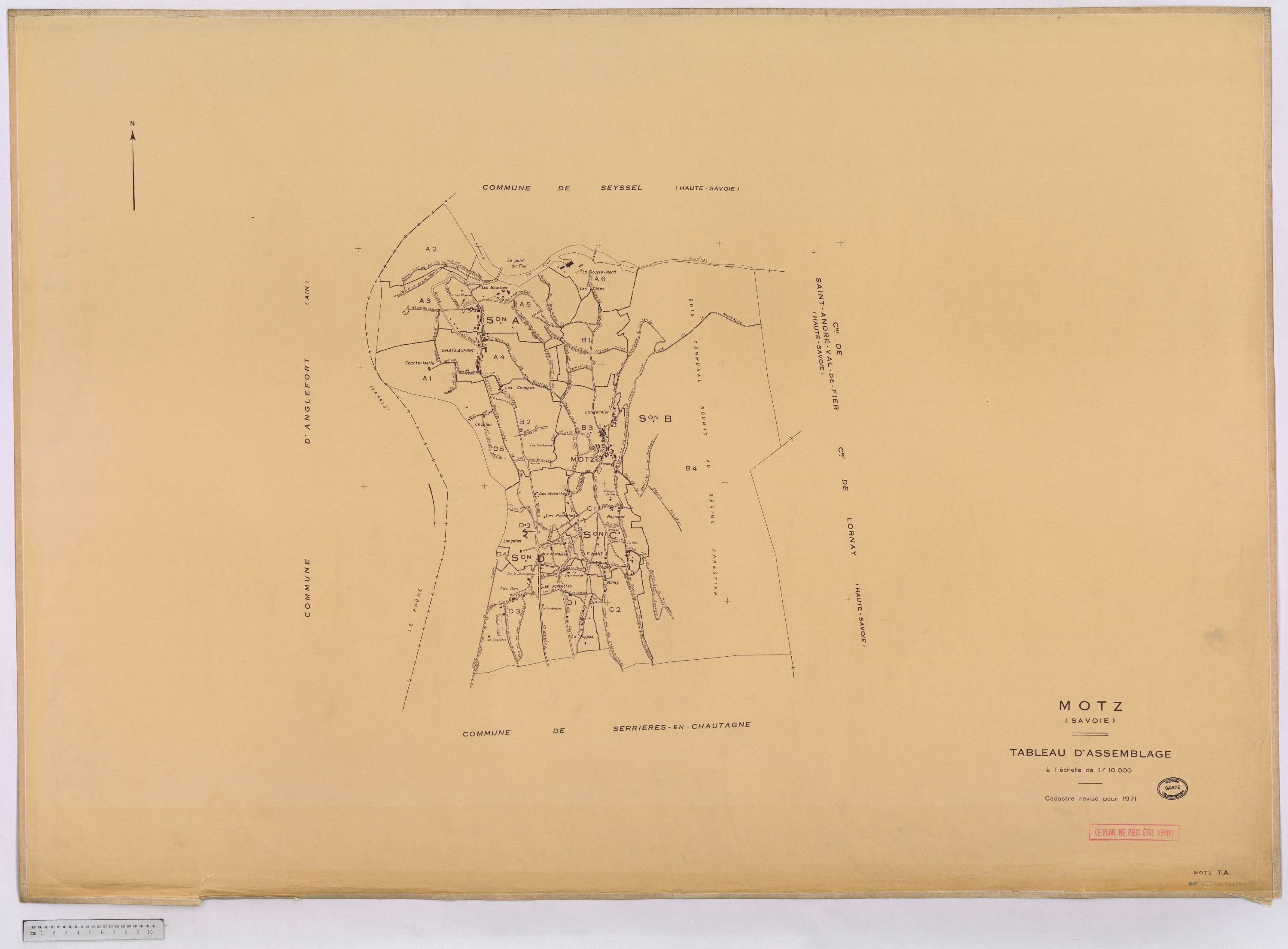 Motz - Cadastre rénové, version définitive (1971).