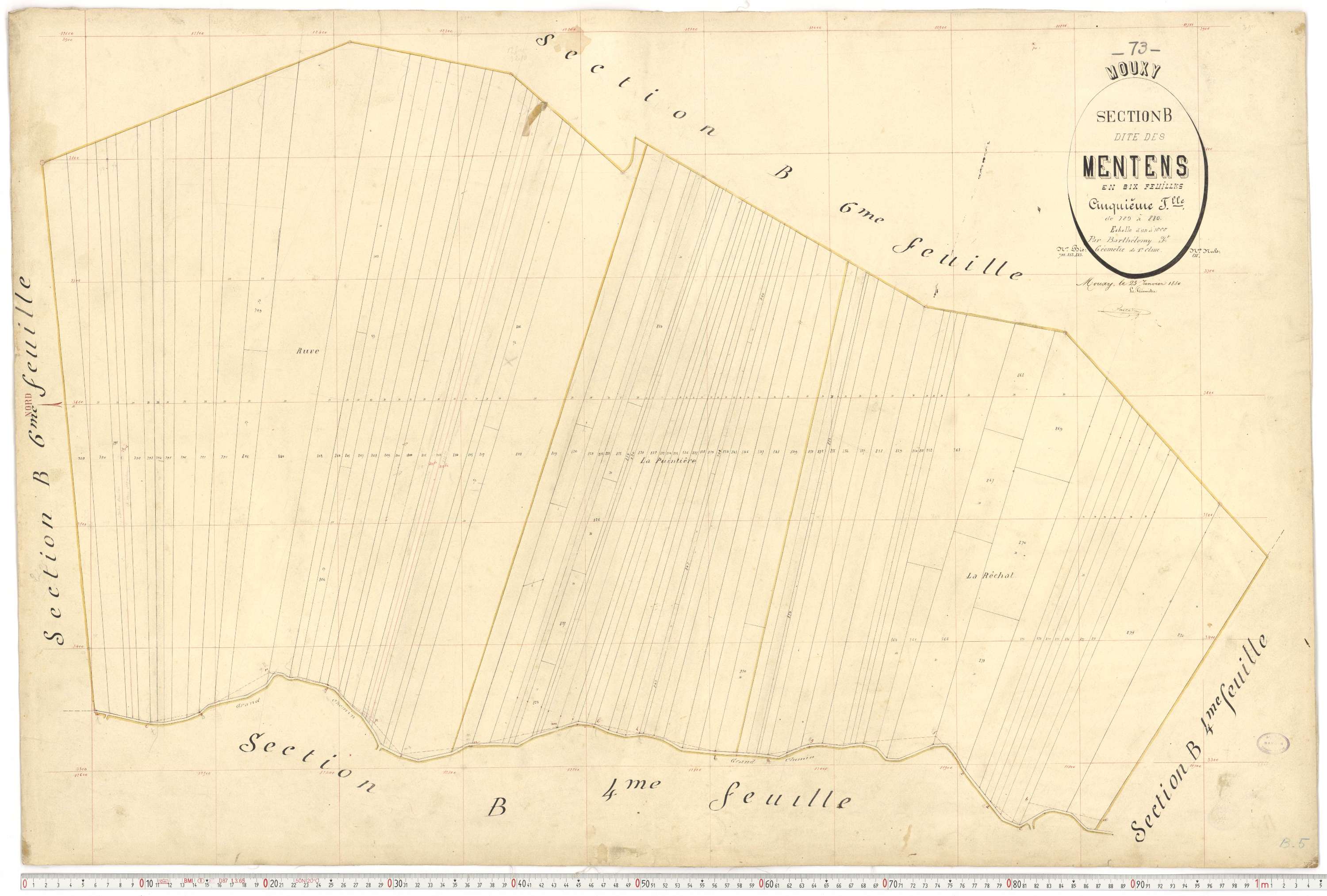 Mouxy - Plans cadastraux du premier cadastre français.