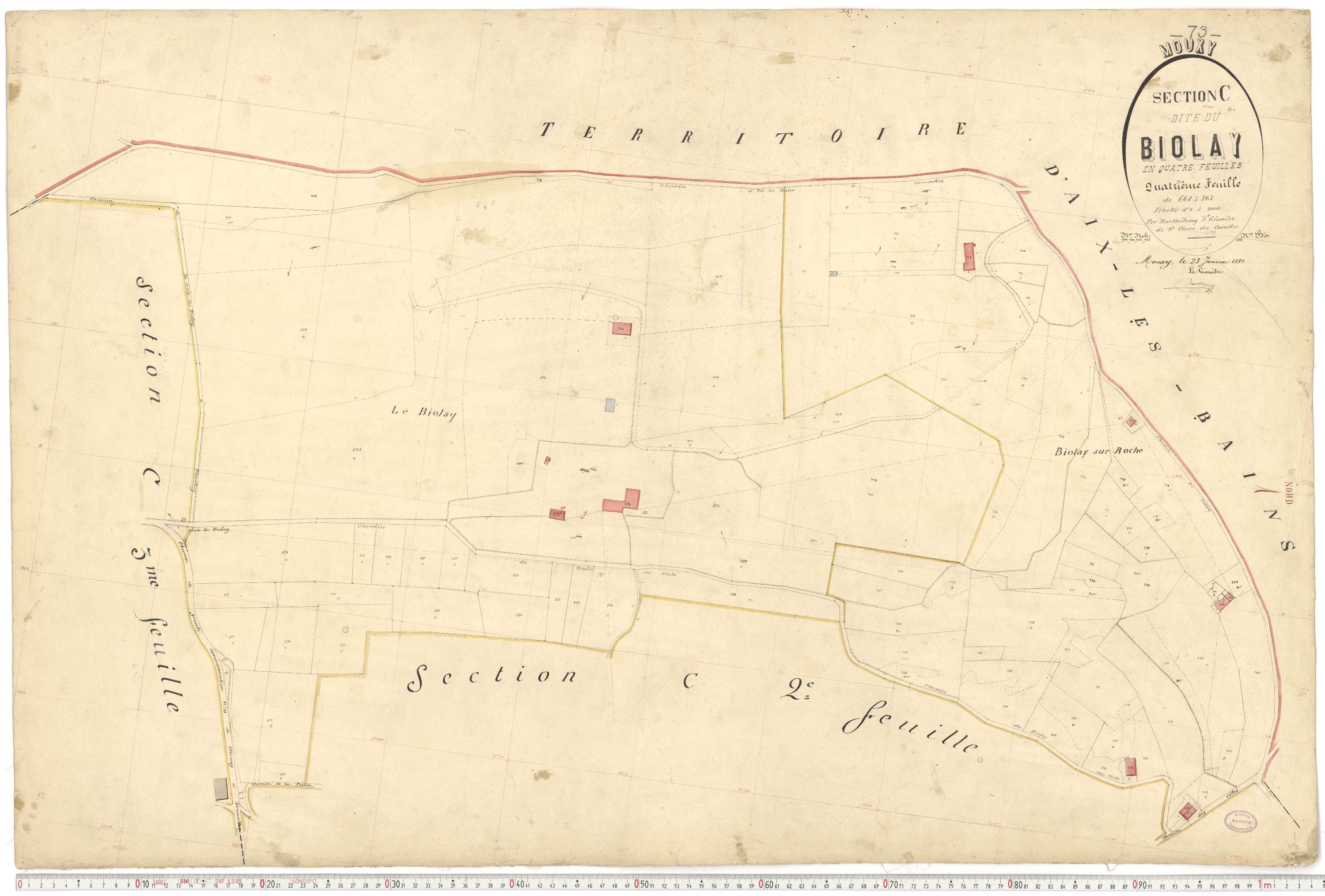 Mouxy - Plans cadastraux du premier cadastre français.