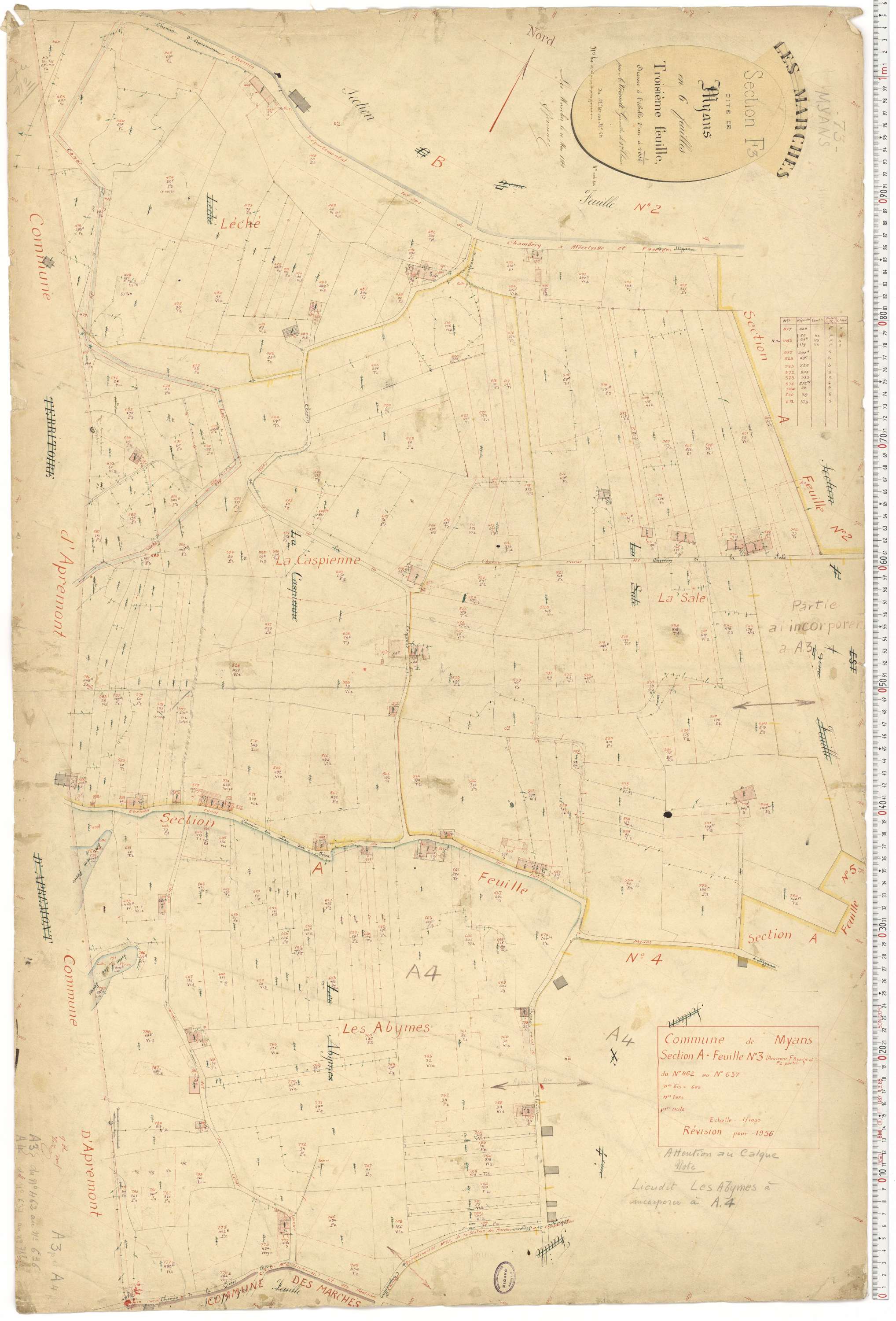 Myans - Cadastre français (1868).
