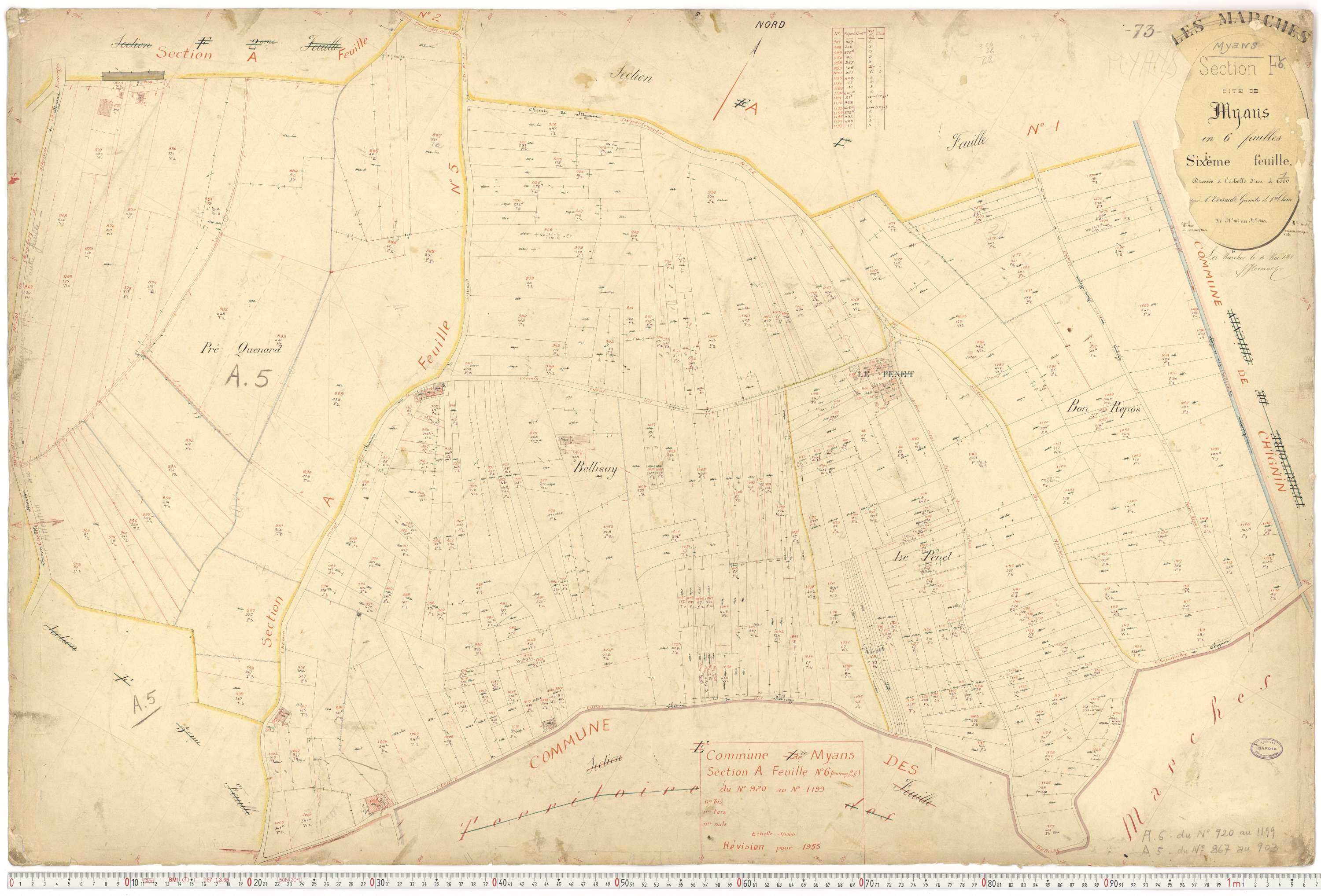 Myans - Cadastre français (1868).