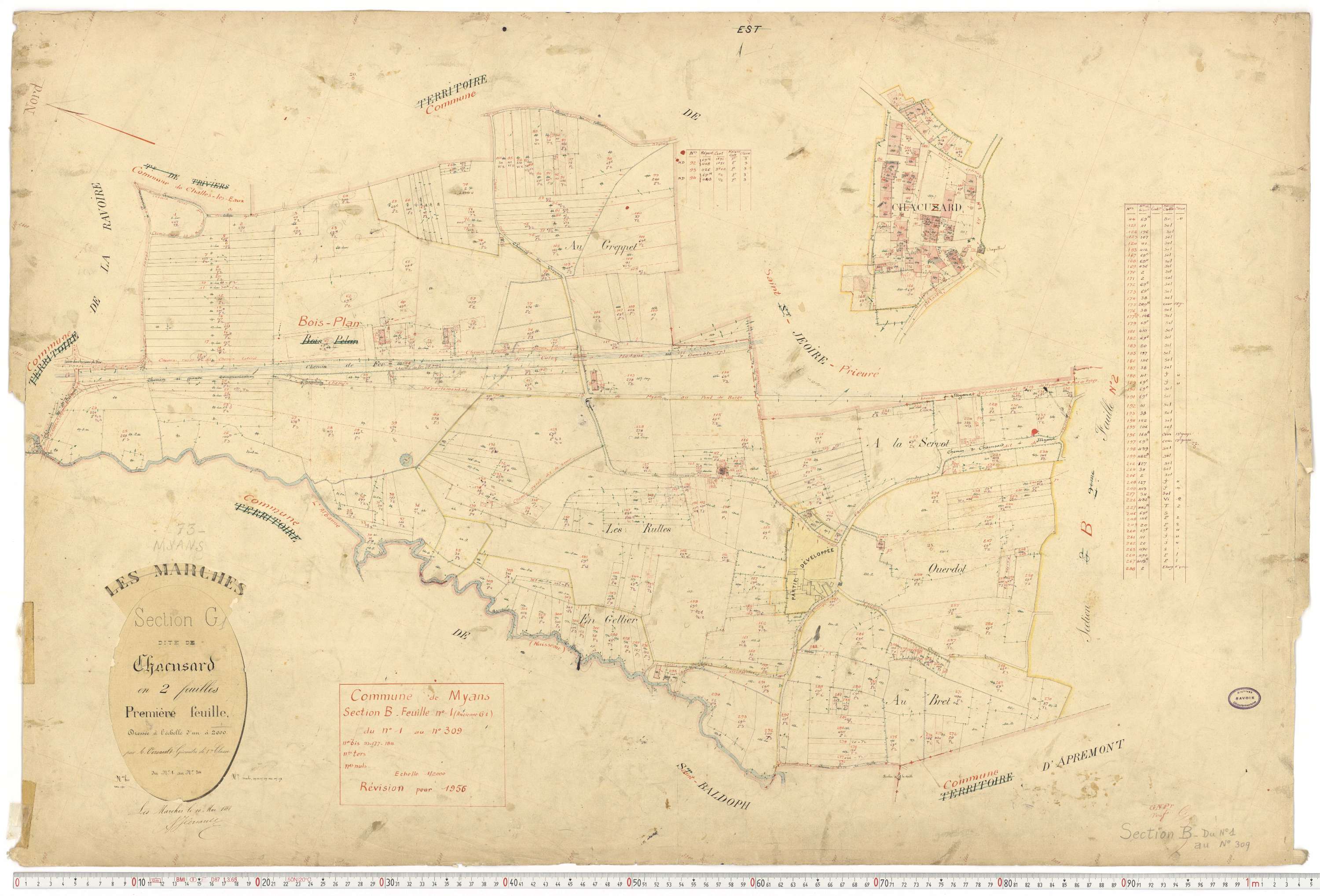 Myans - Cadastre français (1868).