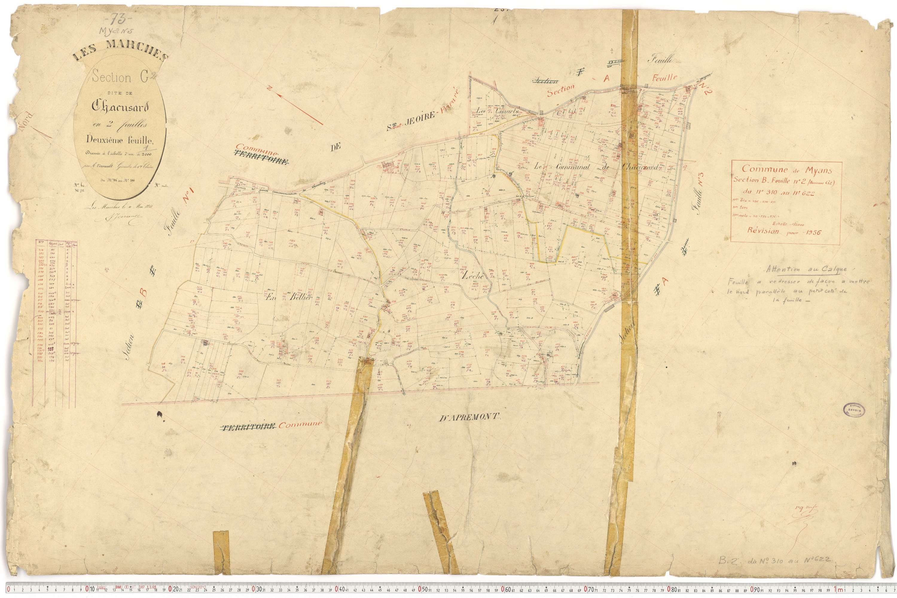 Myans - Cadastre français (1868).