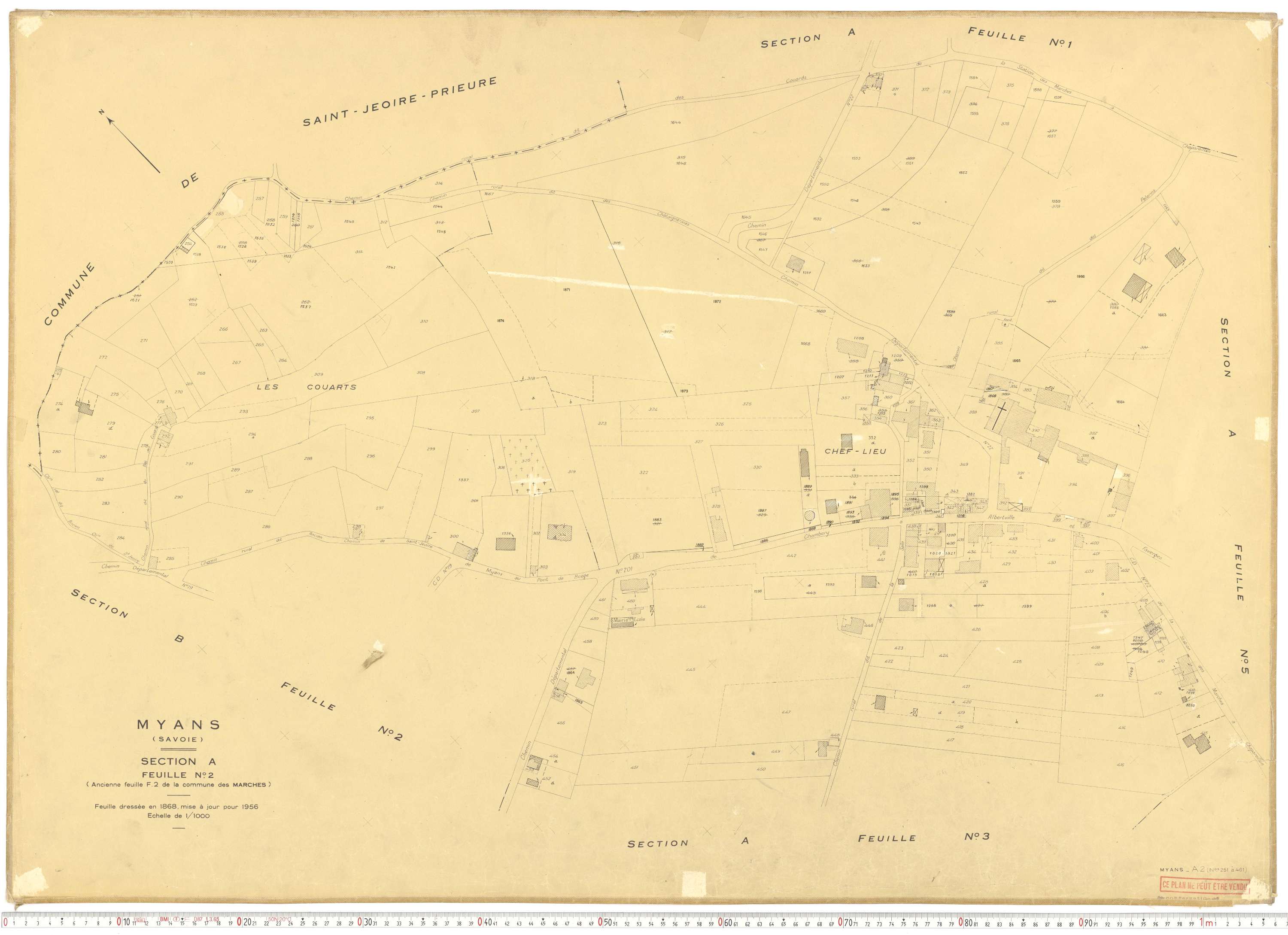 Myans - Cadastre rénové, version de travail (1956).