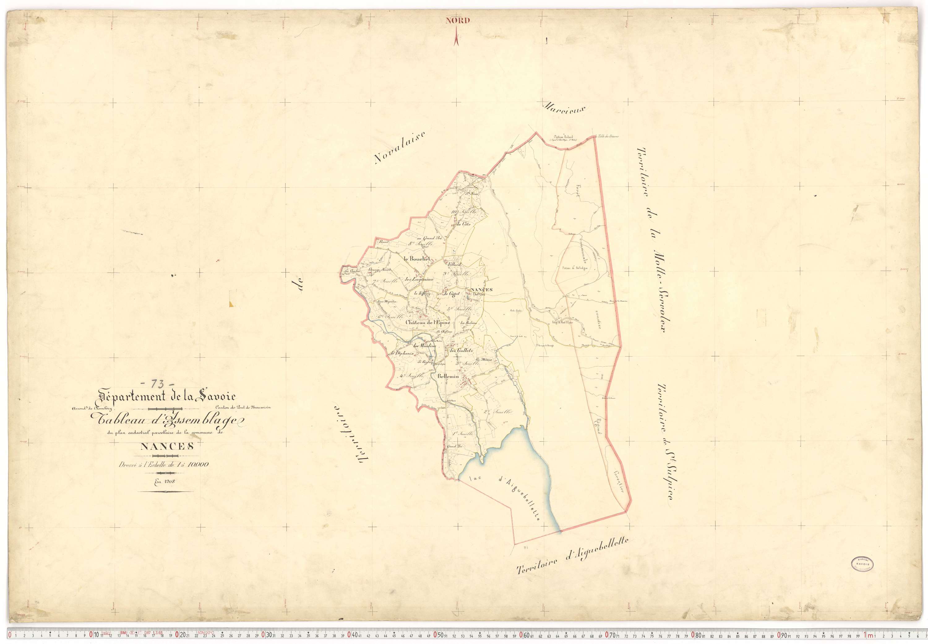 Nances - Plans cadastraux du premier cadastre français.