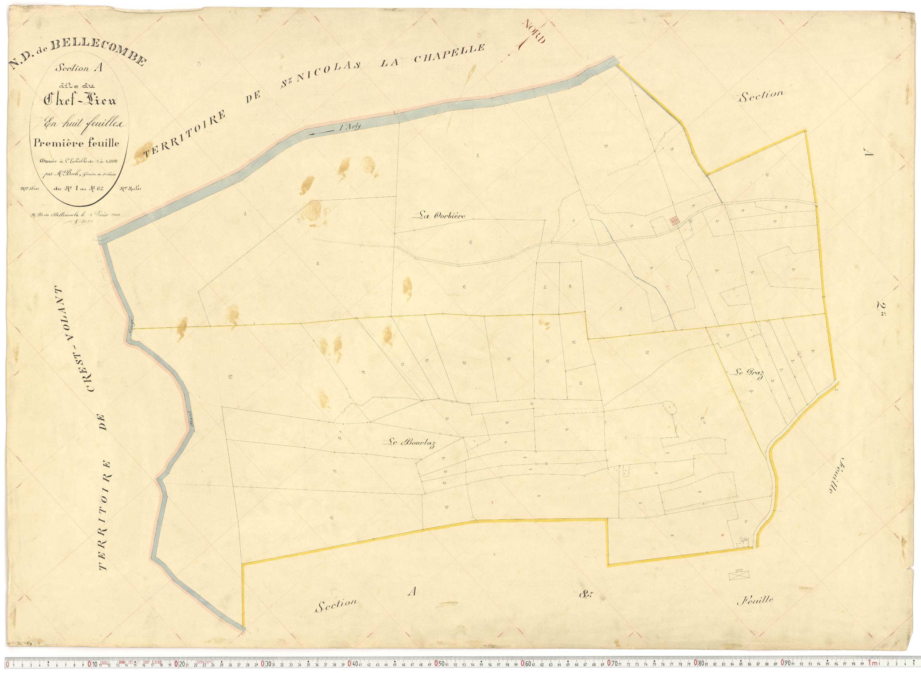 Notre-Dame-de-Bellecombe - Plans cadastraux du premier cadastre français.