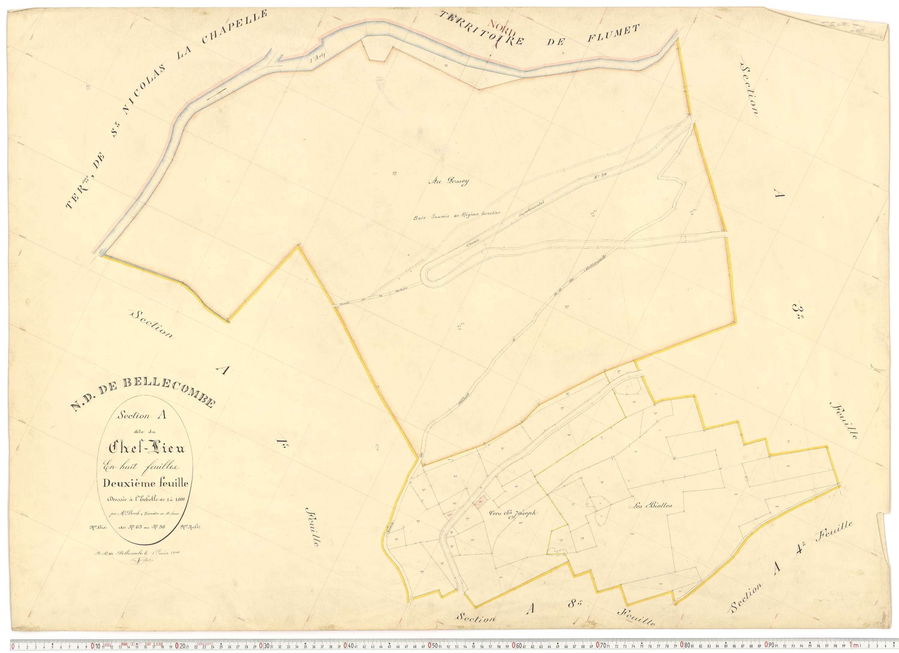 Notre-Dame-de-Bellecombe - Plans cadastraux du premier cadastre français.