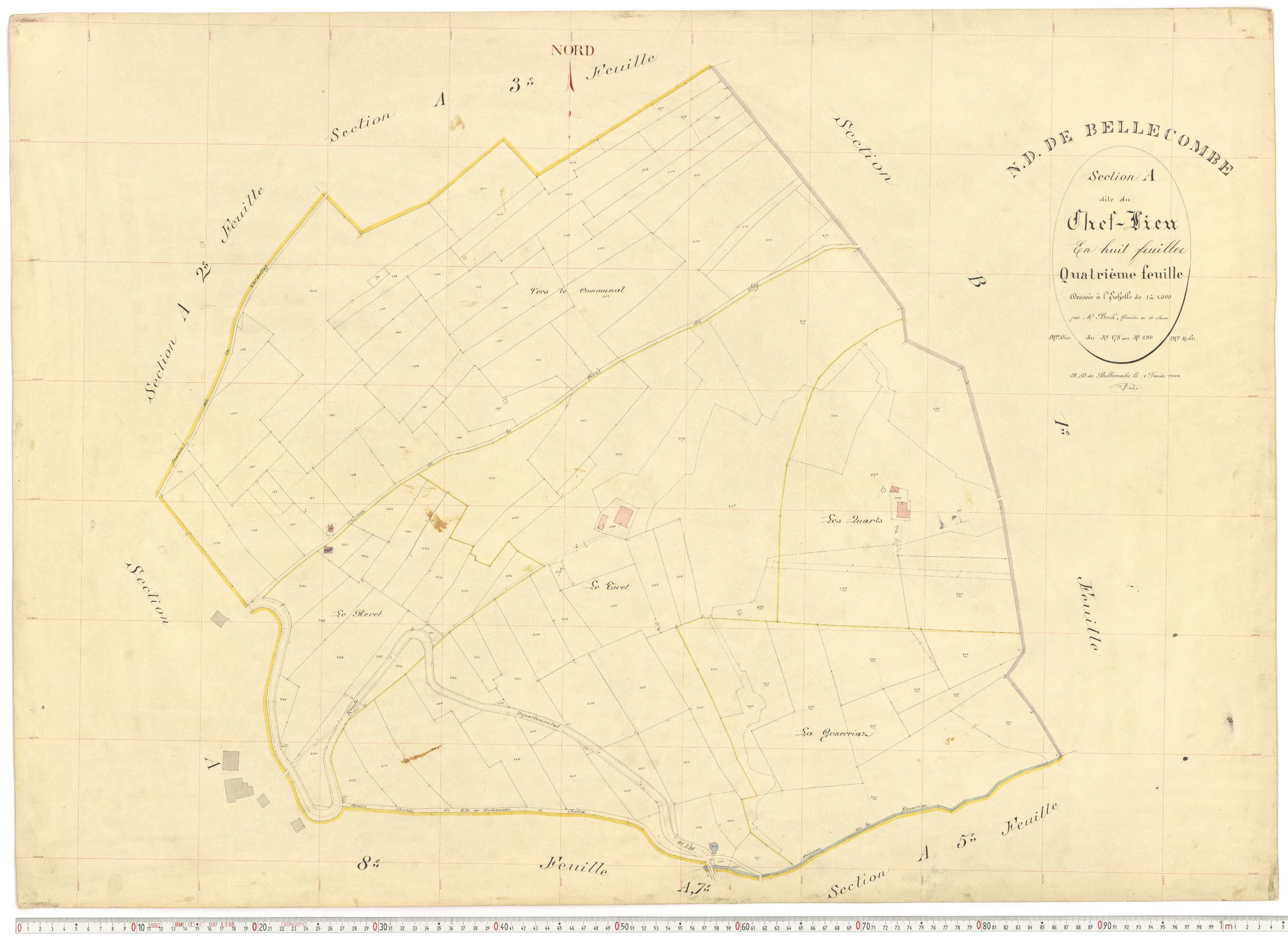 Notre-Dame-de-Bellecombe - Plans cadastraux du premier cadastre français.