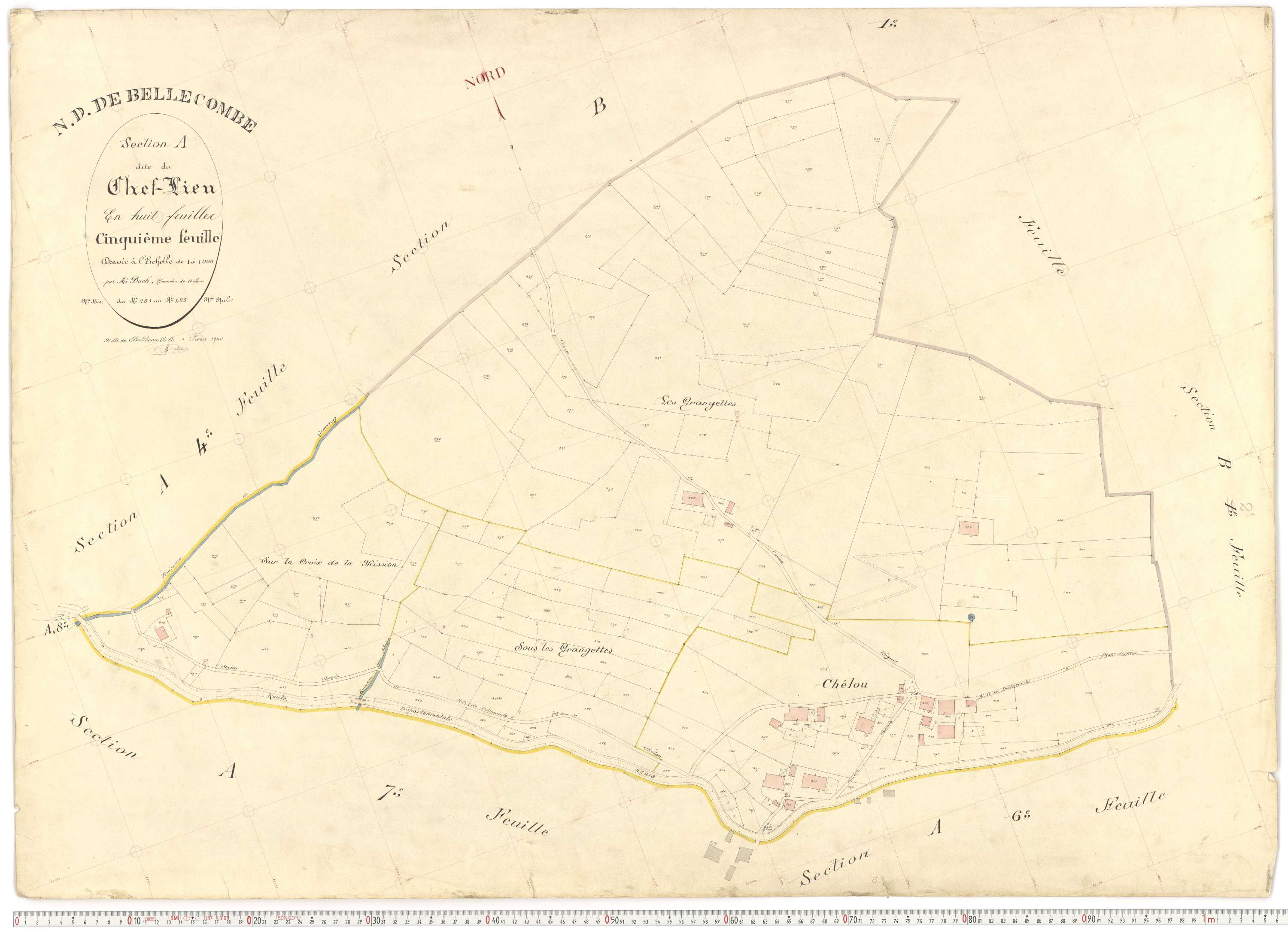 Notre-Dame-de-Bellecombe - Plans cadastraux du premier cadastre français.