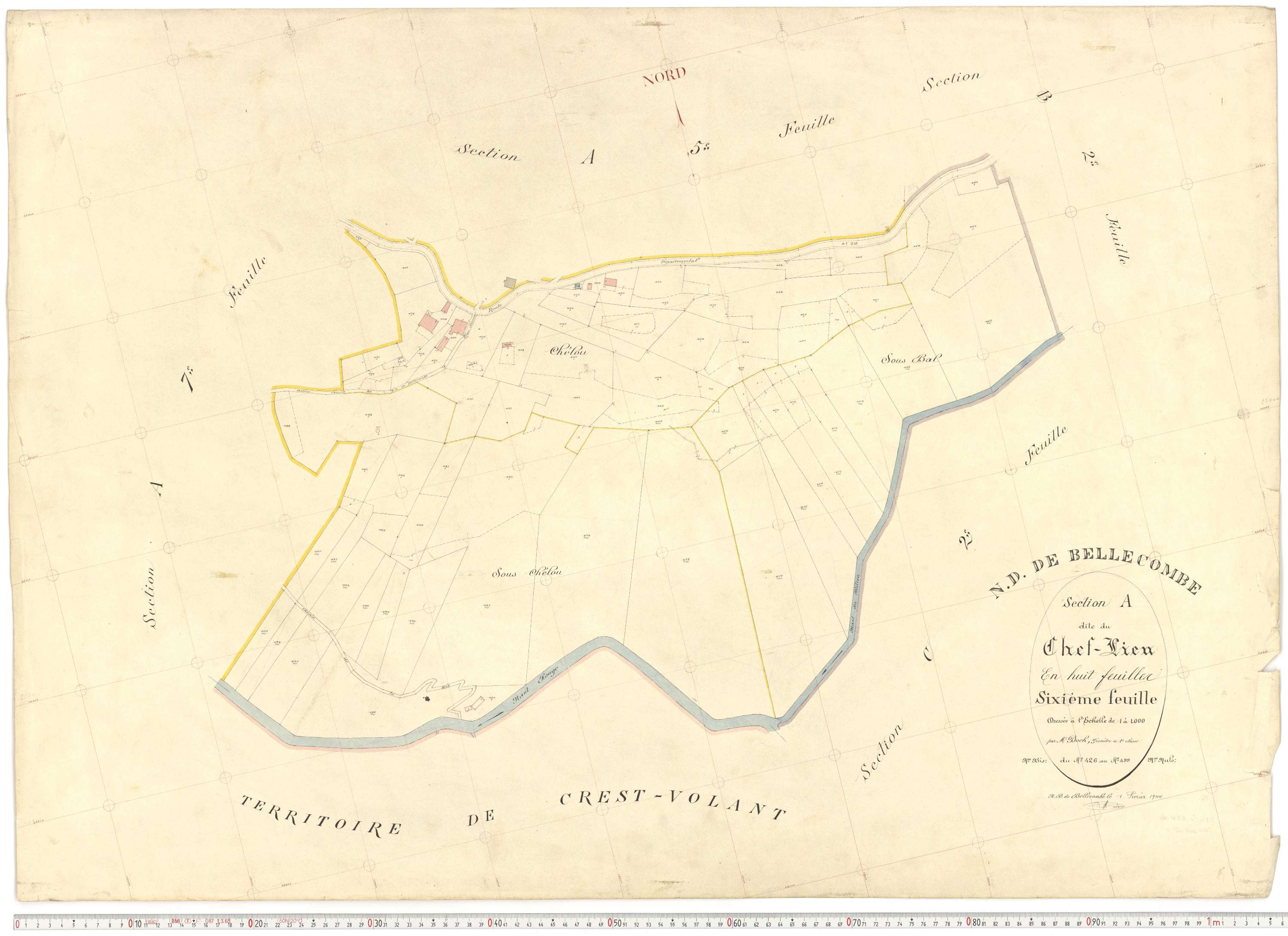 Notre-Dame-de-Bellecombe - Plans cadastraux du premier cadastre français.