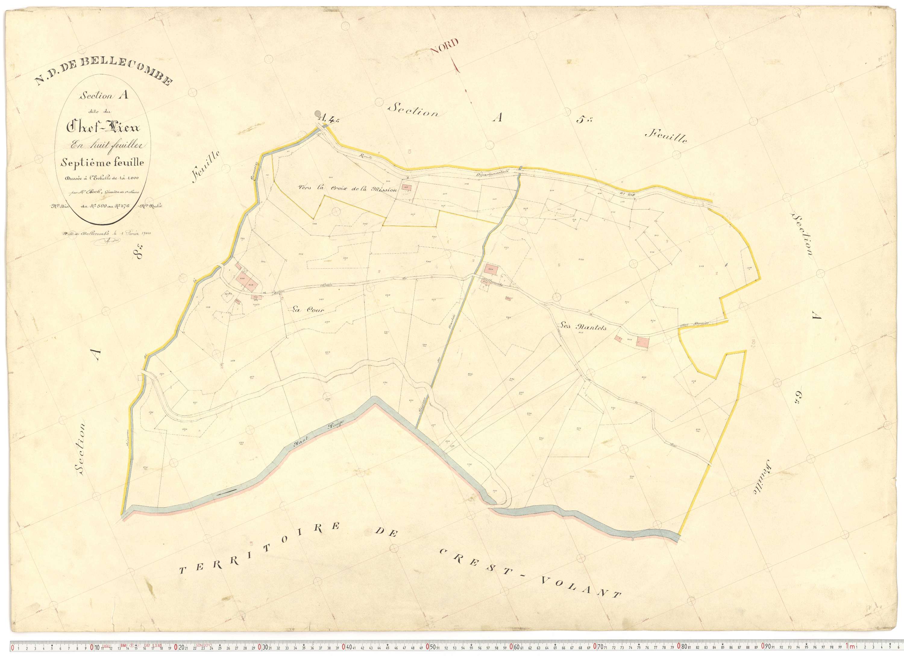 Notre-Dame-de-Bellecombe - Plans cadastraux du premier cadastre français.