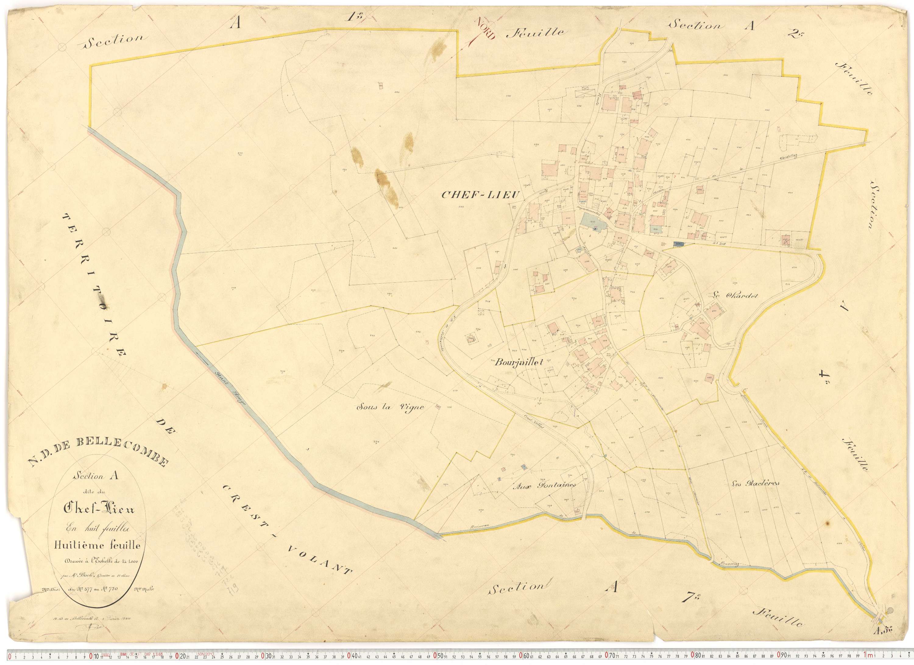 Notre-Dame-de-Bellecombe - Plans cadastraux du premier cadastre français.