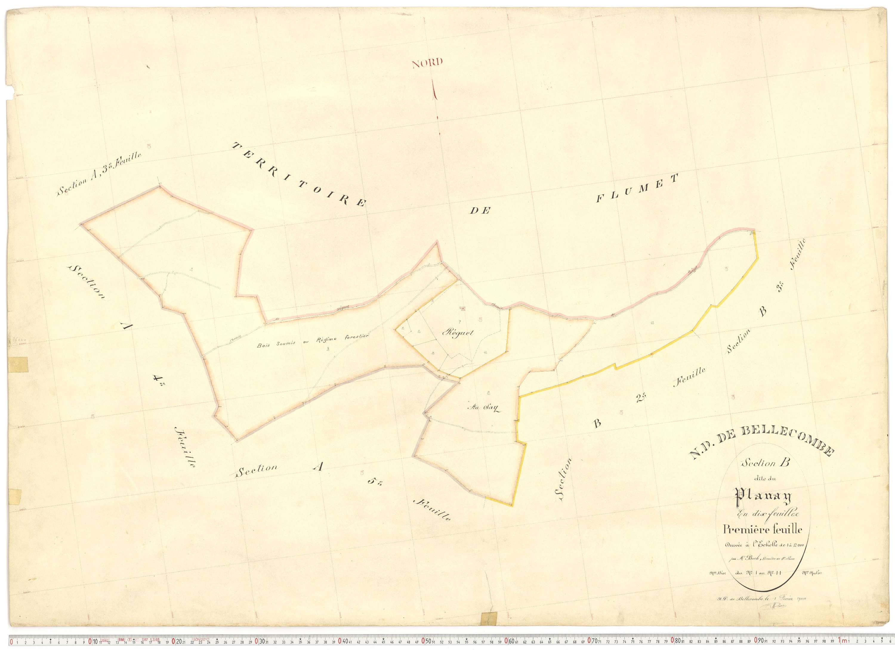 Notre-Dame-de-Bellecombe - Plans cadastraux du premier cadastre français.